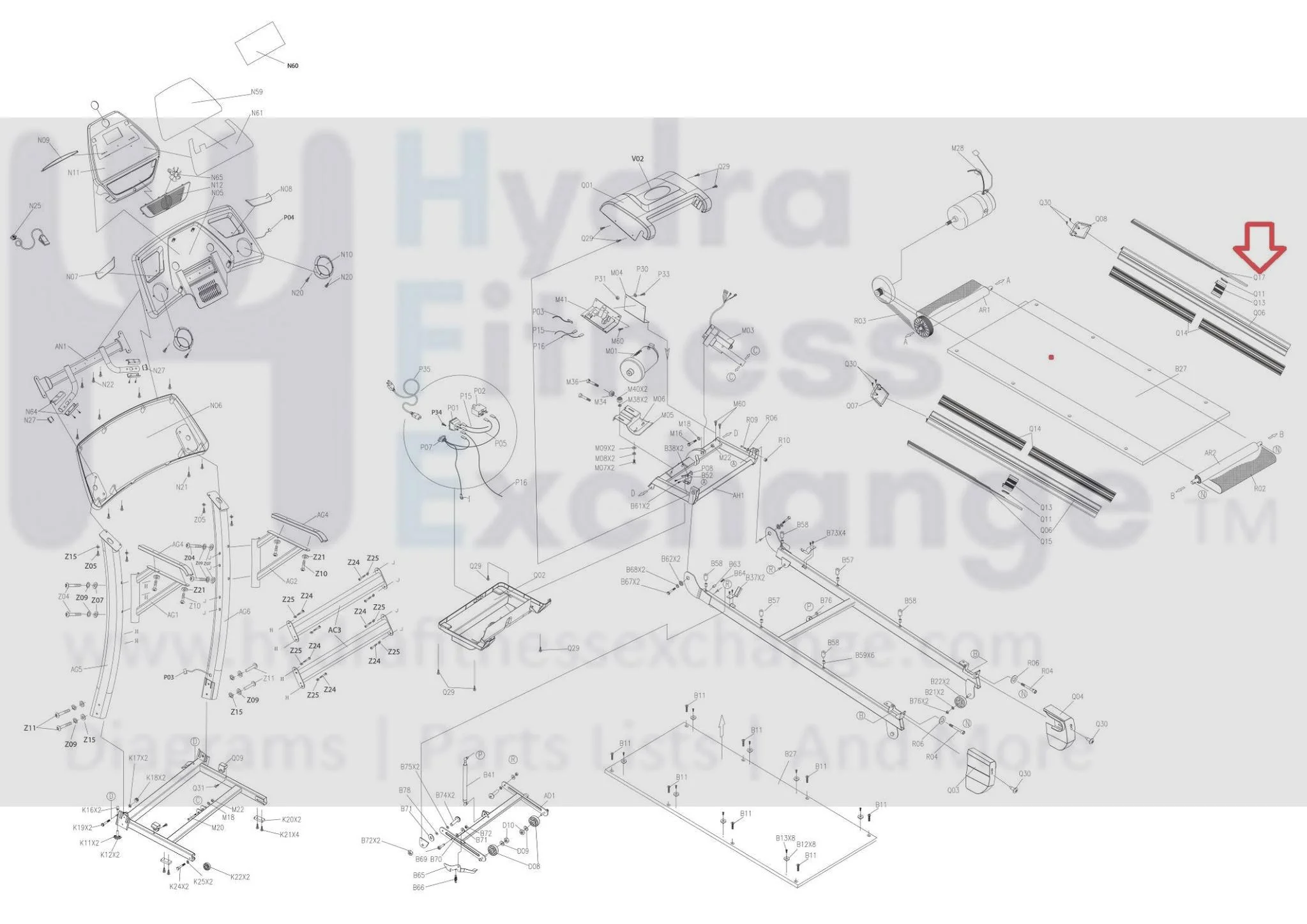 Horizon Fitness TM210 TM211 TM252 Treadmill Accent Strip Right Side Rail 056426-AB - Image 3