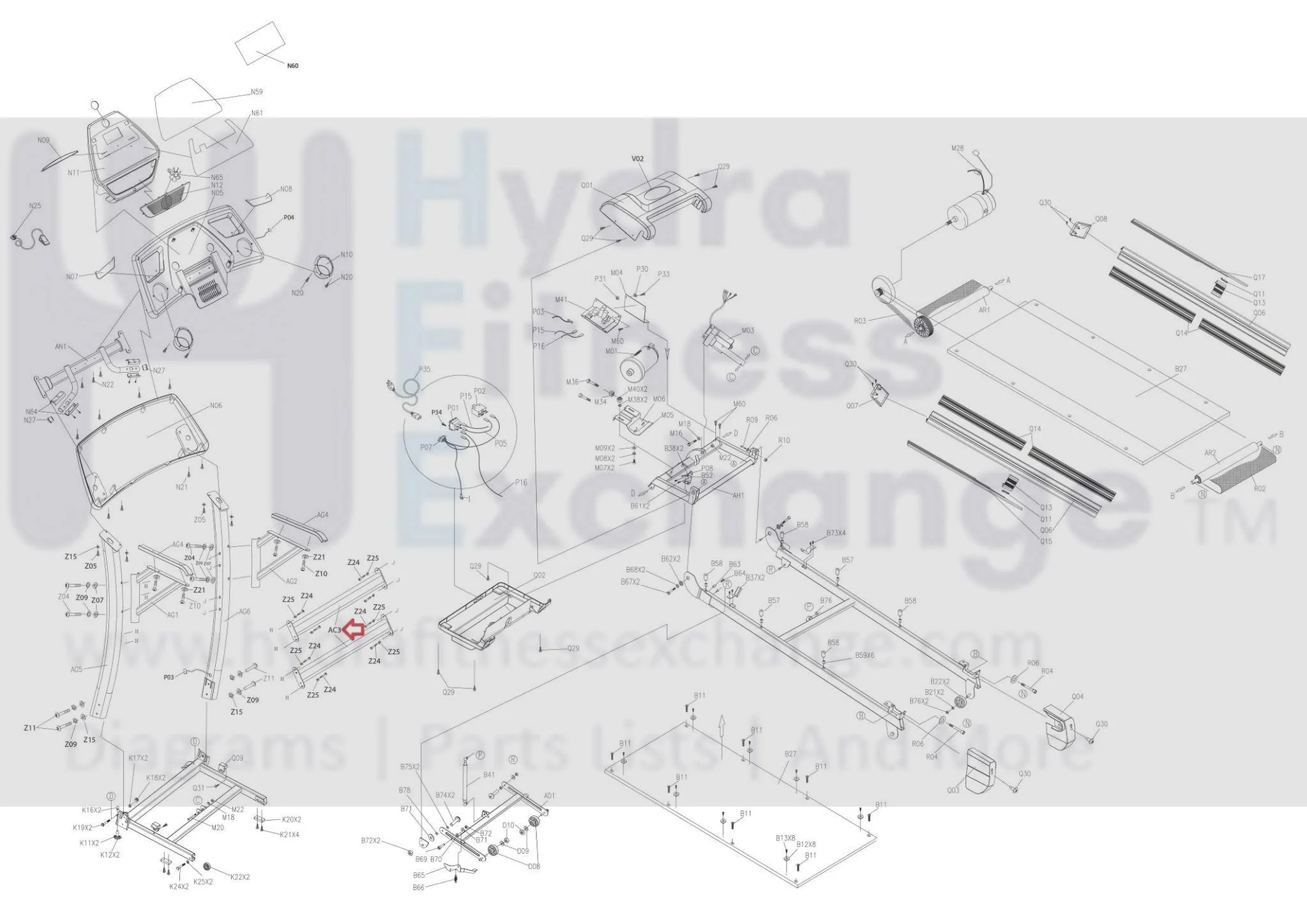 Horizon Fitness TM210 Treadmill Console Crossbar 064703-AA - Image 2