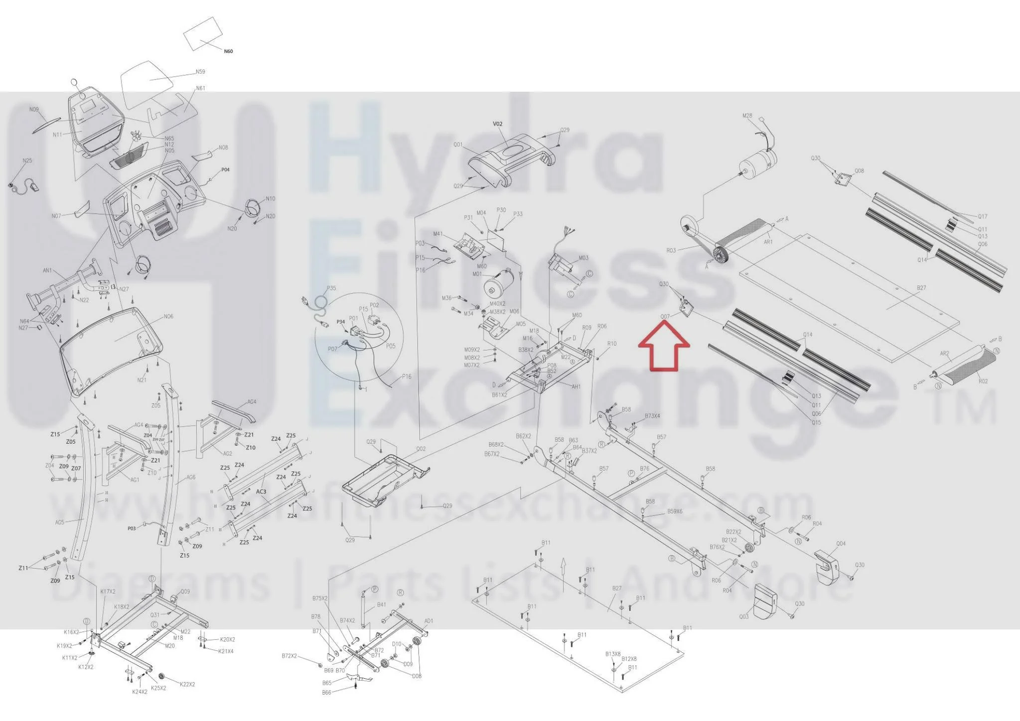 Horizon Fitness TM210 Treadmill Front Left Side Rail Endcap 056404-BD - Image 3