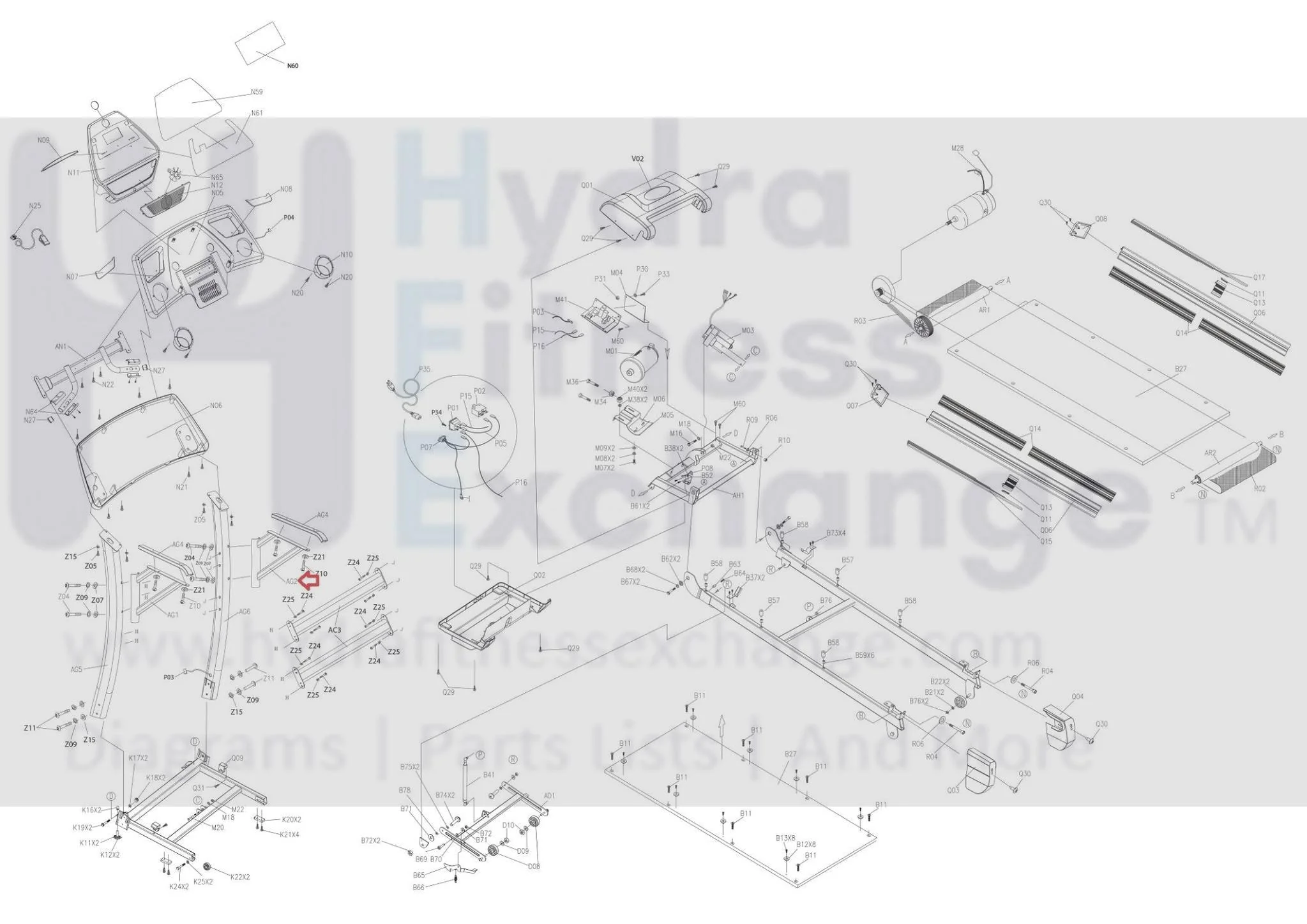 Horizon Fitness TM210 Treadmill Right Handlebar Set 058107-AA - Image 3