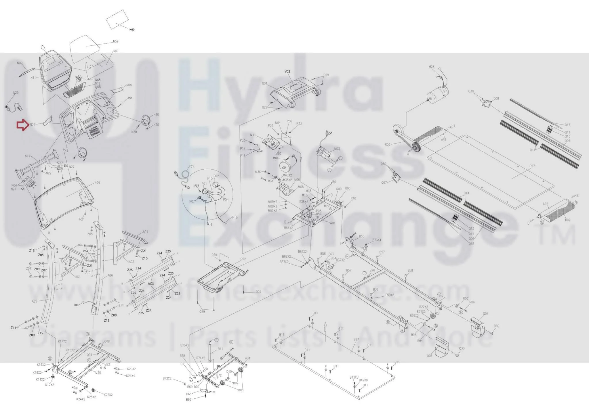 Horizon Fitness TM211 TM252 TM210 Treadmill Left Console Tray 056284-AB - Image 3