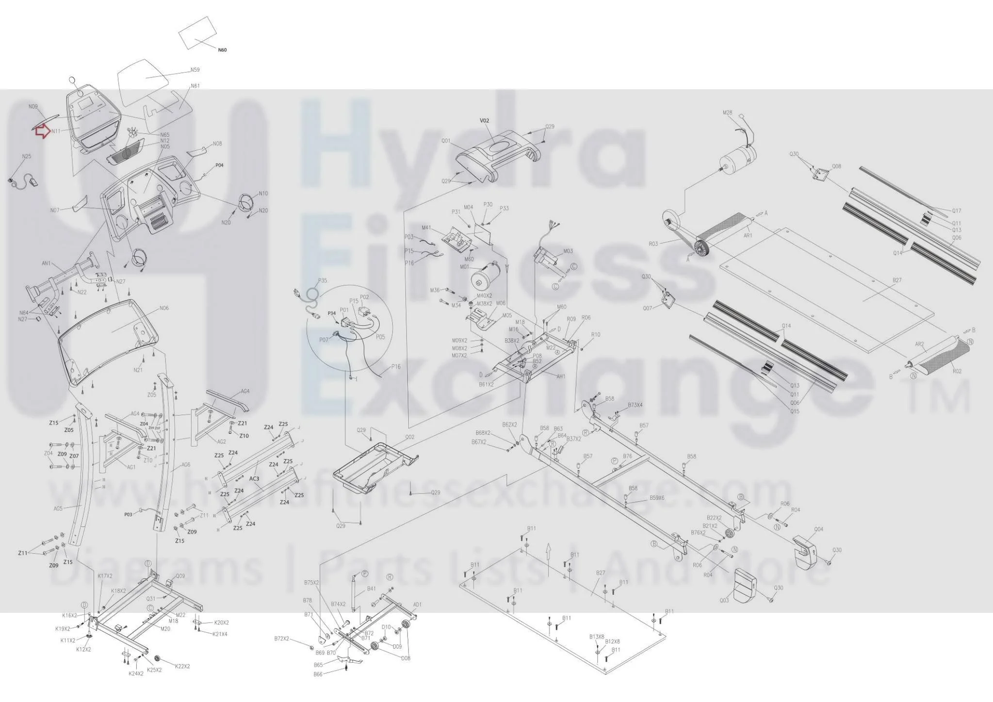 Horizon Fitness TM210 Treadmill Faceplate Only 056351-BA - Image 3