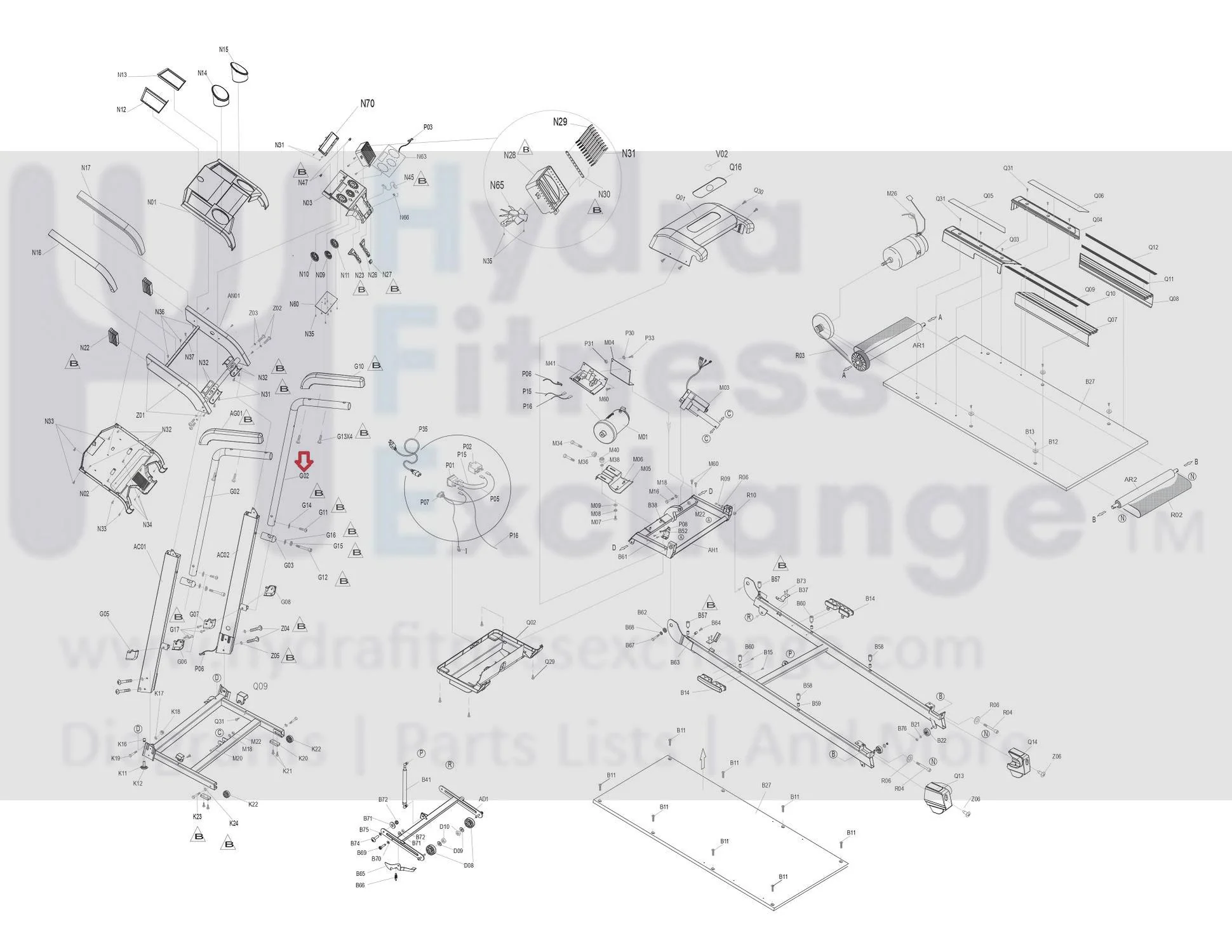 Horizon Fitness TM237 Treadmill Right Handlebar Arm 059627-AA - Image 3