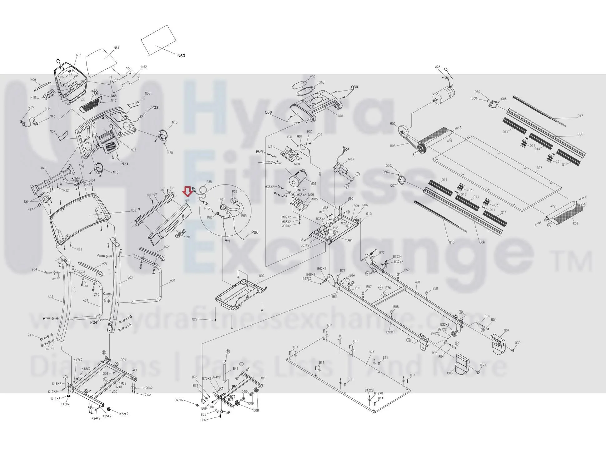 Horizon Fitness TM252 Treadmill Accessory Tray 056328-AA - Image 3