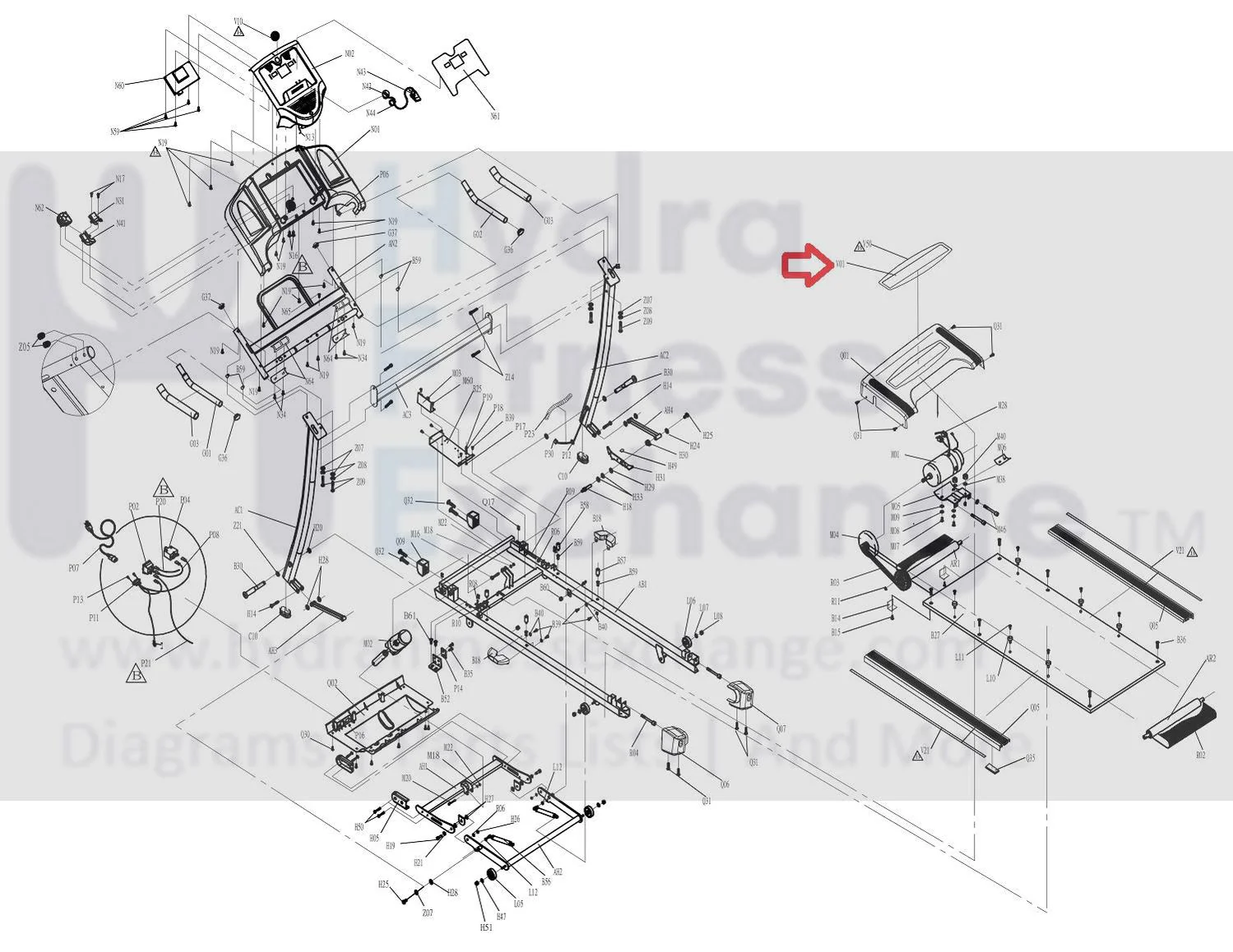Horizon Fitness TM297B Treadmill Decal Motor Cover 079916 - Image 3