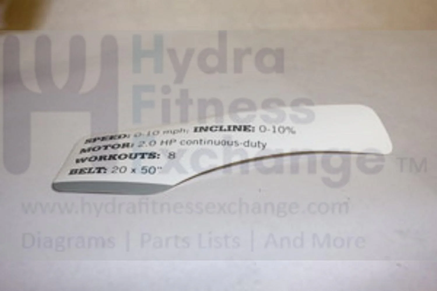 Horizon Fitness TM297B Treadmill Left Decal Console Cover 079914 - Image 2