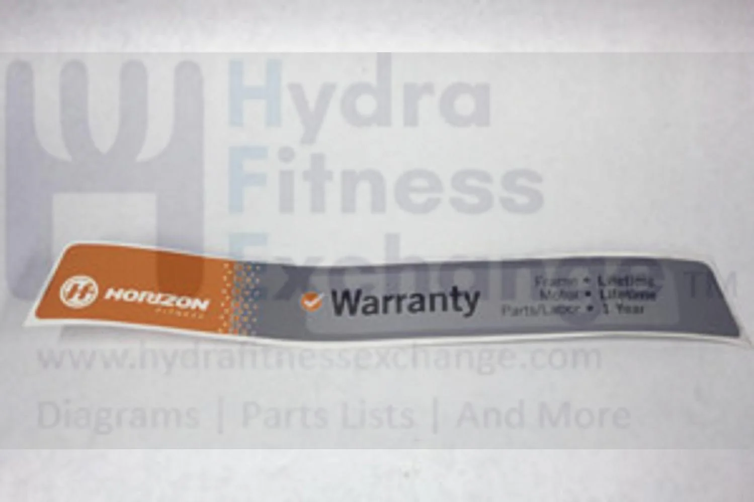 Horizon Fitness TM300 Treadmill Motor Cover Warranty Decal 079327 - Image 2