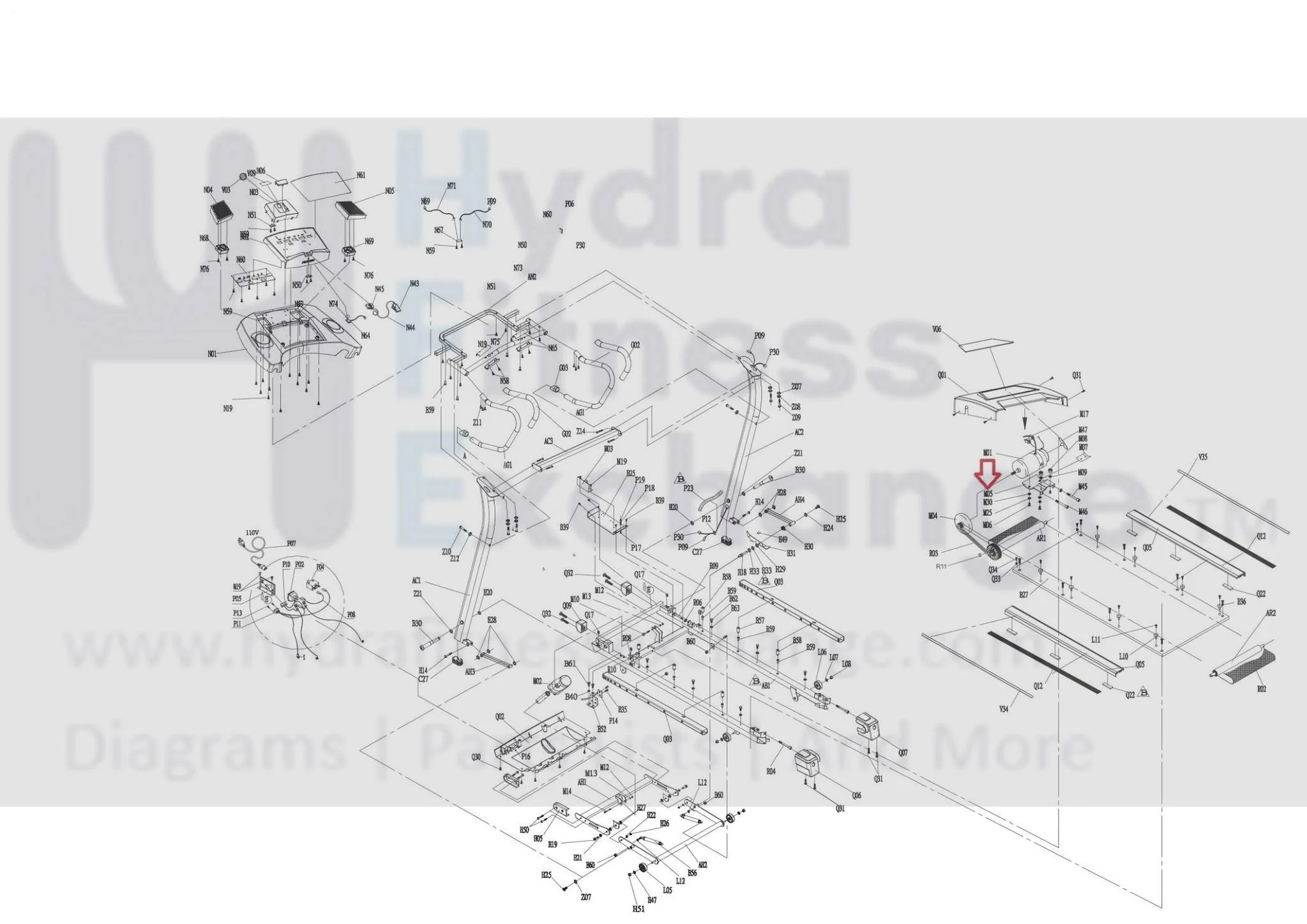 Horizon Fitness TM306 TM306B TM306D TM306C TM306E TM306F Treadmill Motor Fixing Bracket 079382 - Image 3