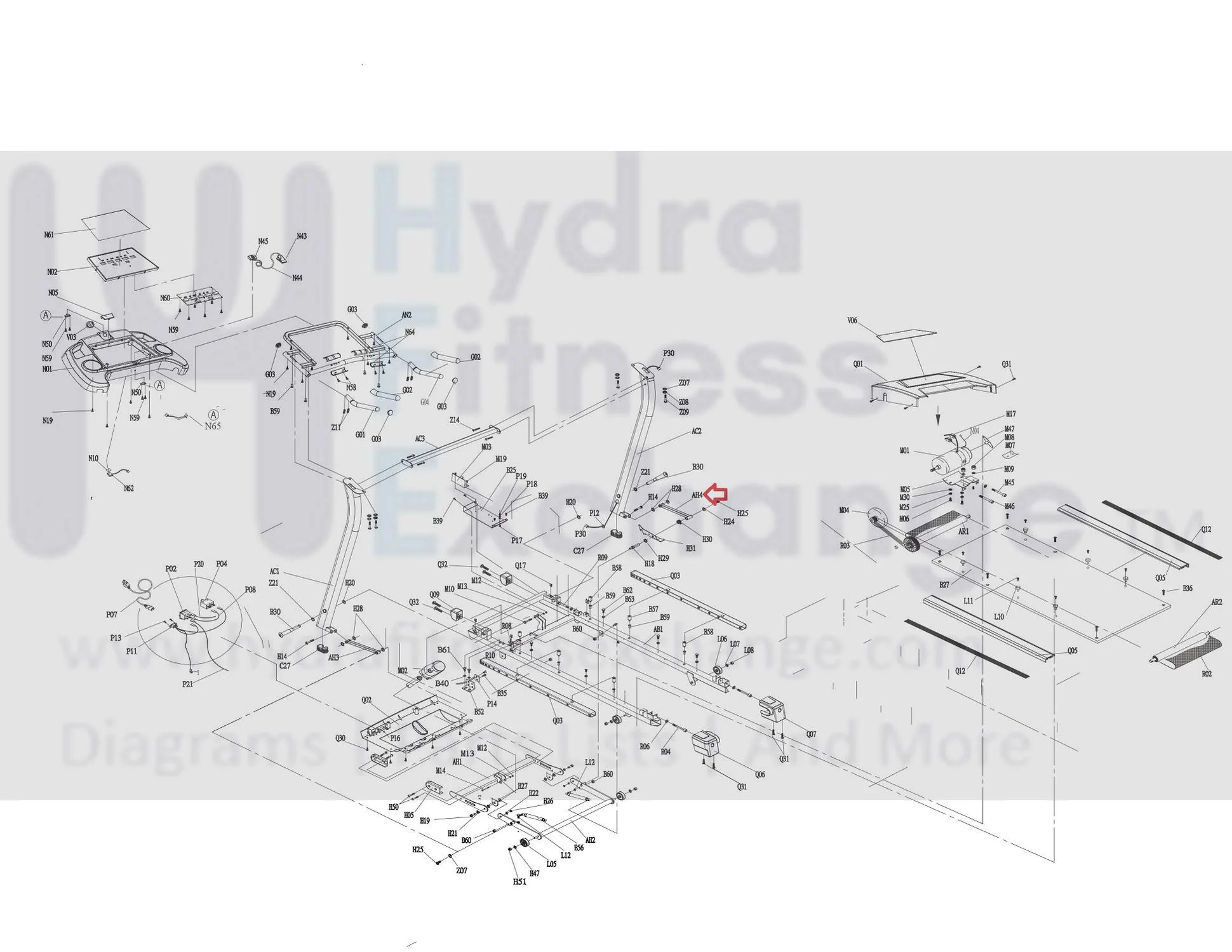Horizon Fitness TM307 Treadmill Right Lower Link Arm 074059 - Image 3