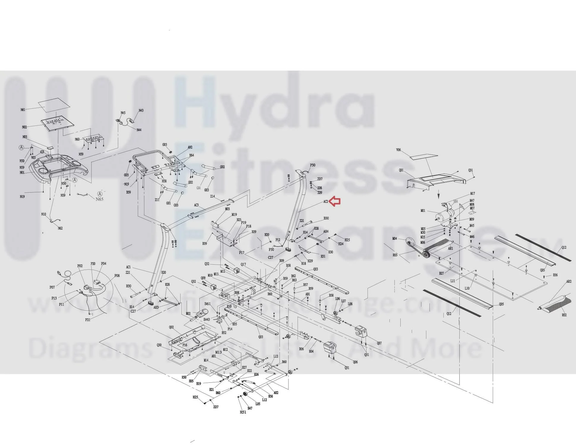 Horizon Fitness TM307 Treadmill Right Support Tube 075194 - Image 3