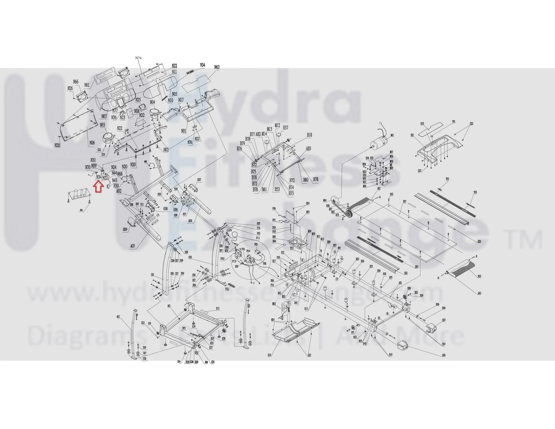Horizon Fitness TM372 TM372D TM372C TM372B TM371 TM371D TM371C TM371B Treadmill Phillip Round Screw M2 - 0.4P x 12.0L 099614 - Image 3