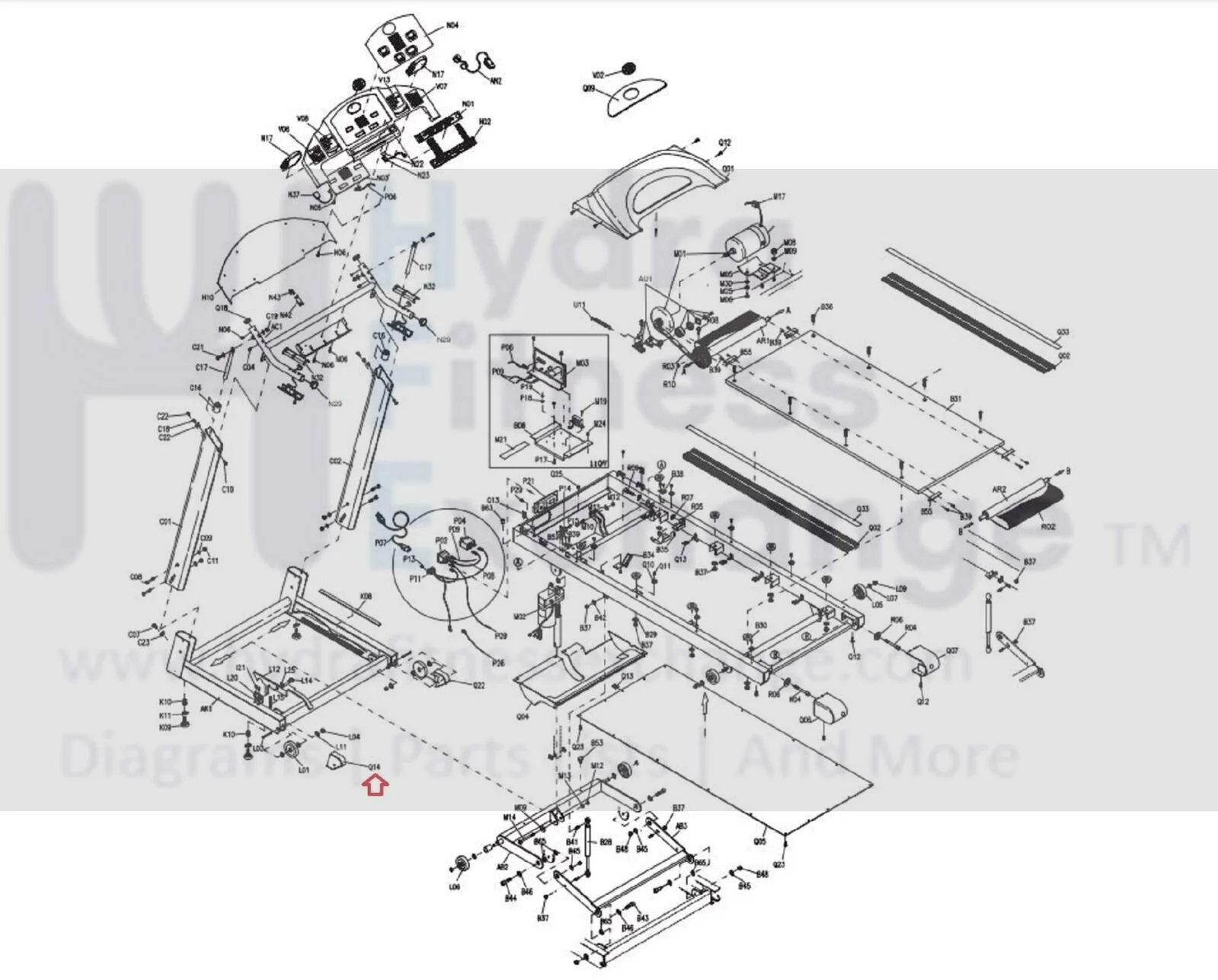 Horizon Fitness TM58 TM59 TM273 TM363 Treadmill Left Mobile Wheel Cap MB0207003B - Image 3