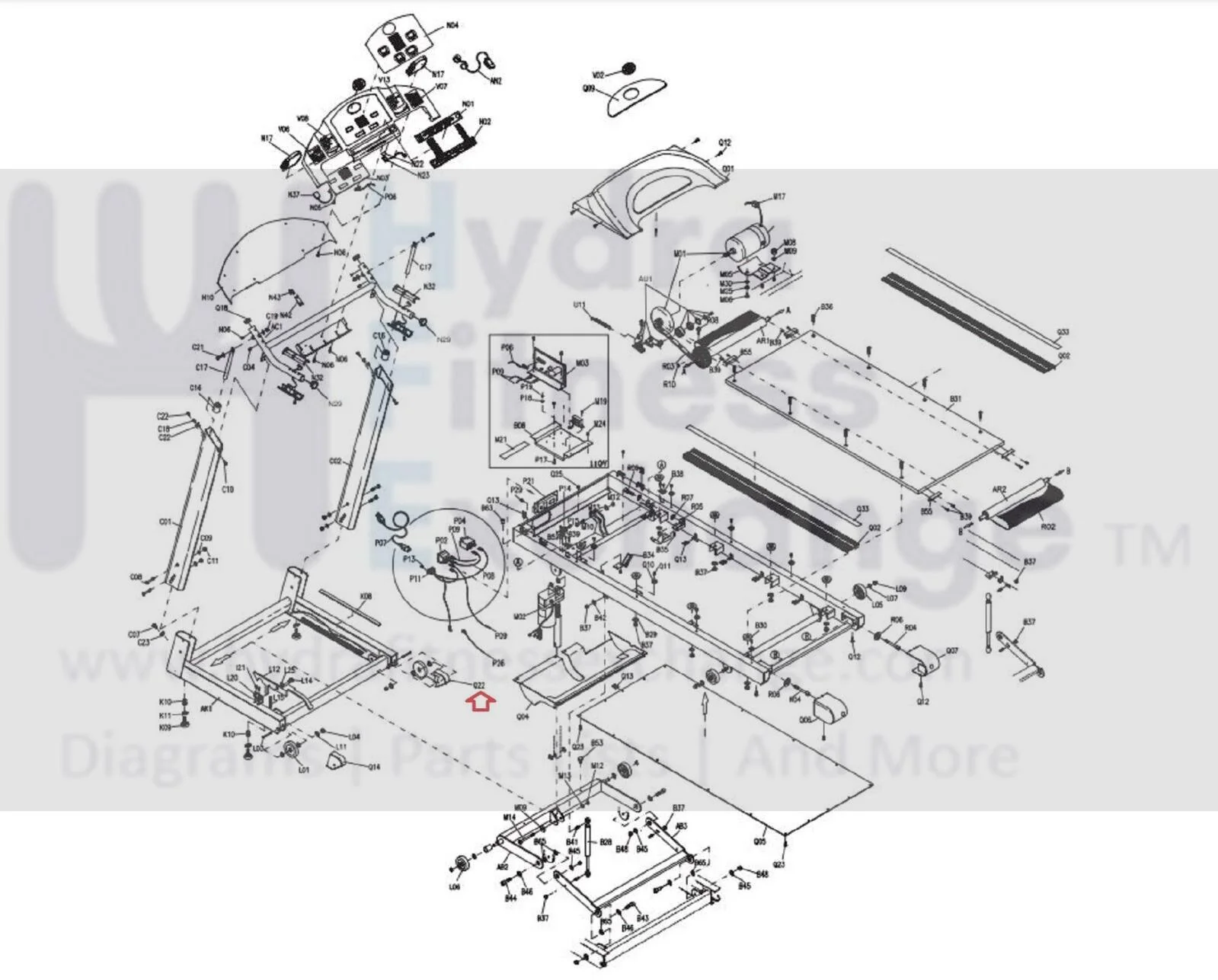 Horizon Fitness TM58 TM59 TM273TM363 Treadmill Right Mobile Wheel Cap MB0207005A - Image 3