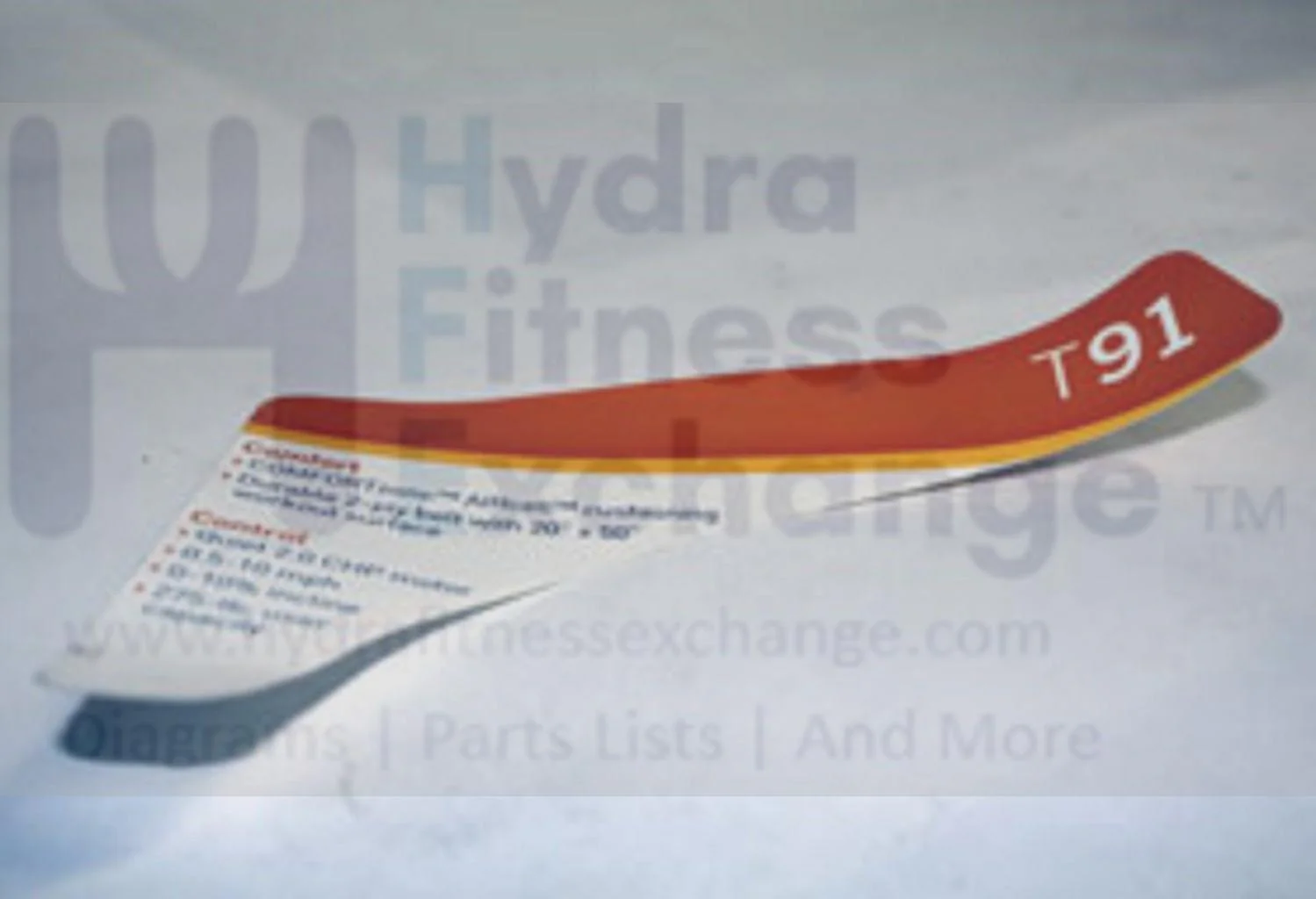 Horizon Fitness TM602 Treadmill Left Console Sticker 101809 - Image 2