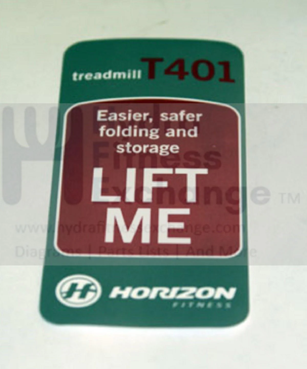 Horizon Fitness TM603 Treadmill Left Endcap Decal 095742 - Image 2