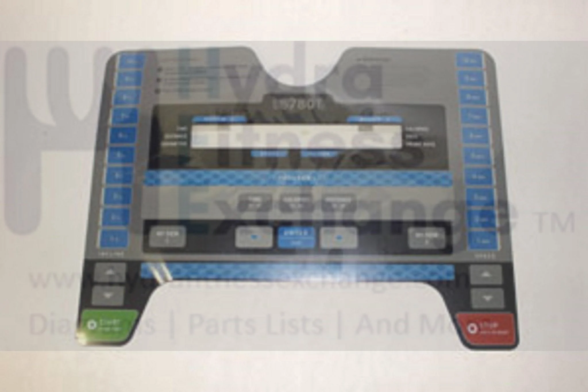 Horizon Fitness TM606 Treadmill Console Overlay Touch Pad Operator 099993 - Image 2