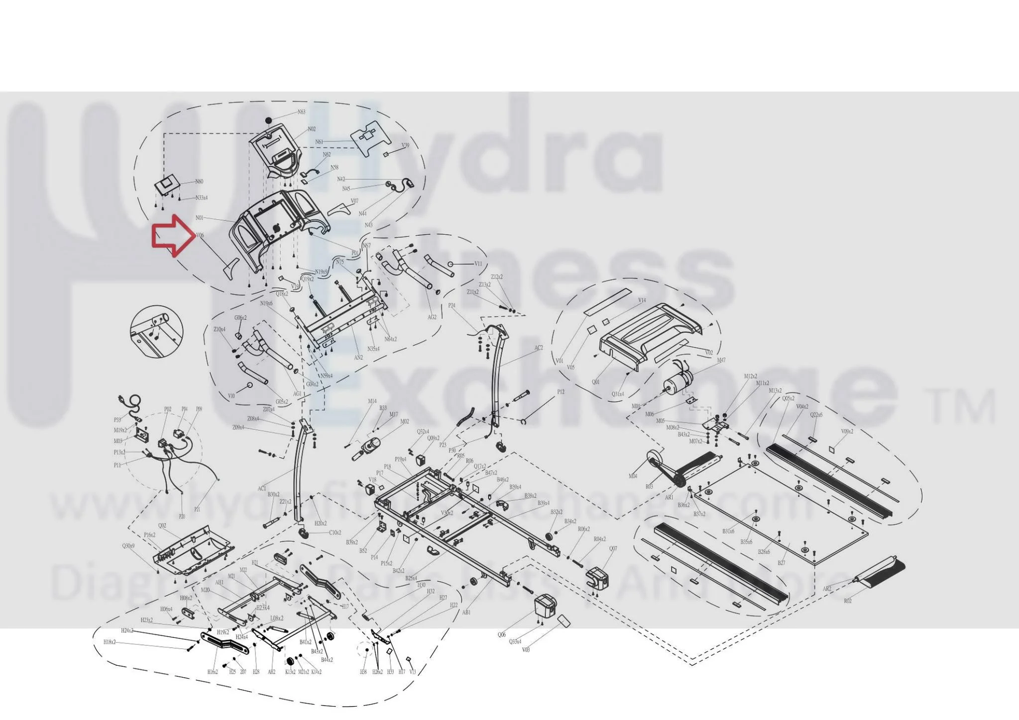 Horizon Fitness TM606 Treadmill Left Console Sticker 101814 - Image 3
