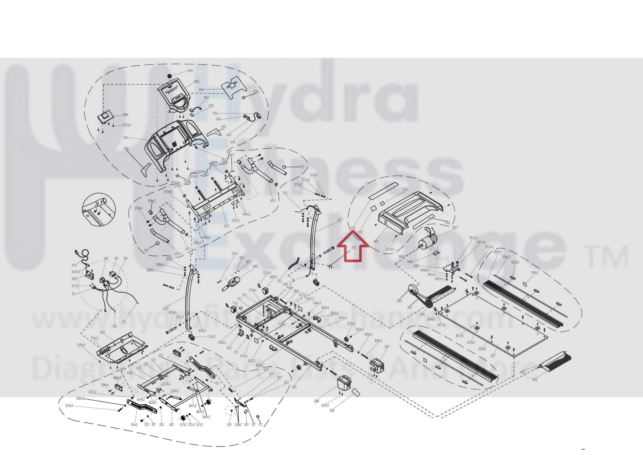 Horizon Fitness TM606 Treadmill Upper Motor Cover Sticker 101232 - Image 3