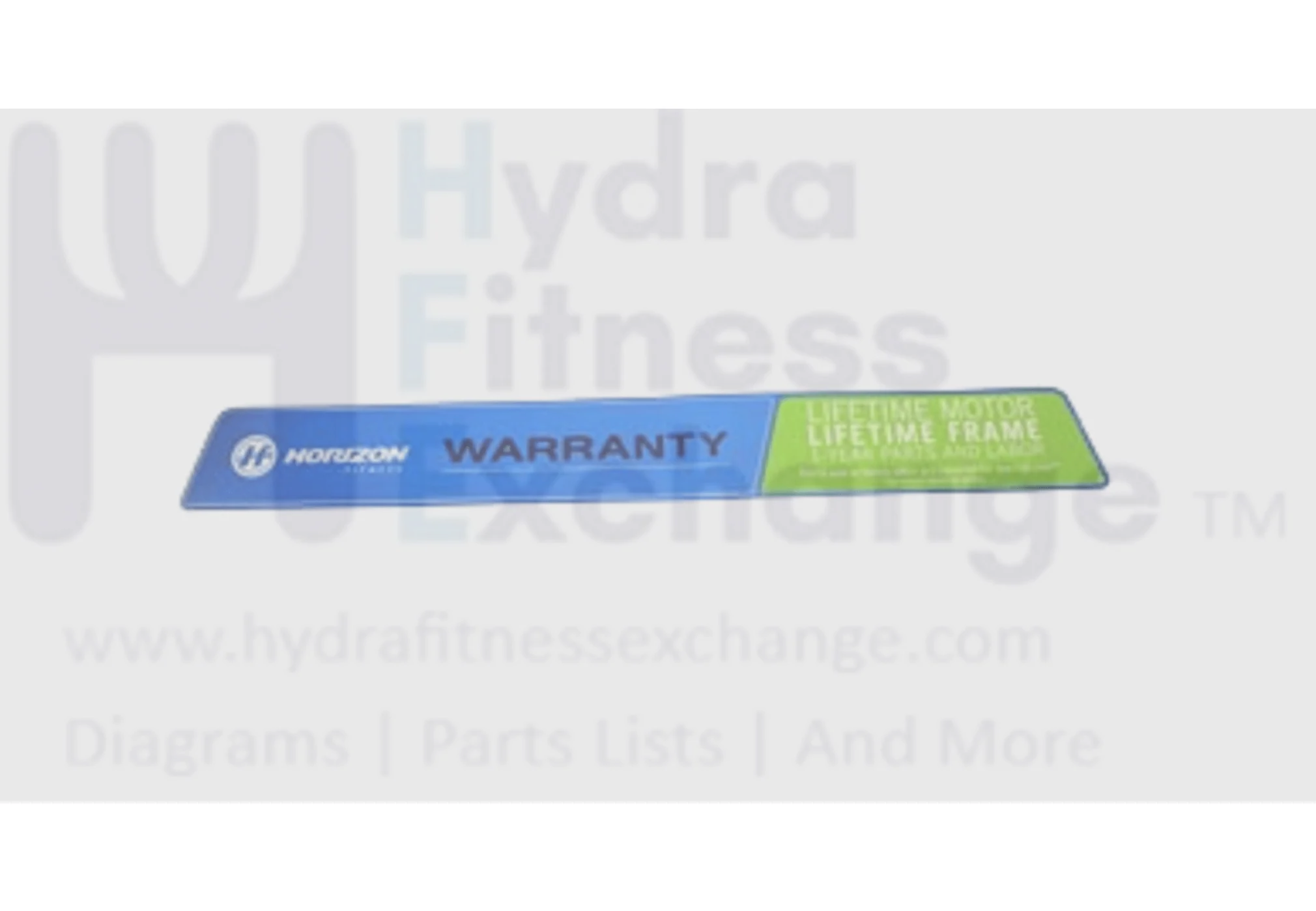 Horizon Fitness TM606 Treadmill Warranty Motor Sticker 101816