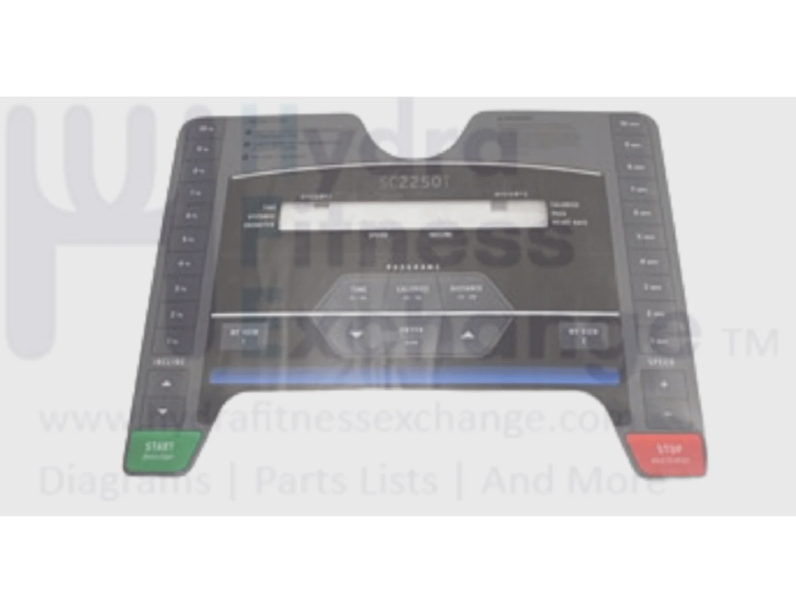 Horizon Fitness TM606B Treadmill English Overlay Includes Keypad 1000202689
