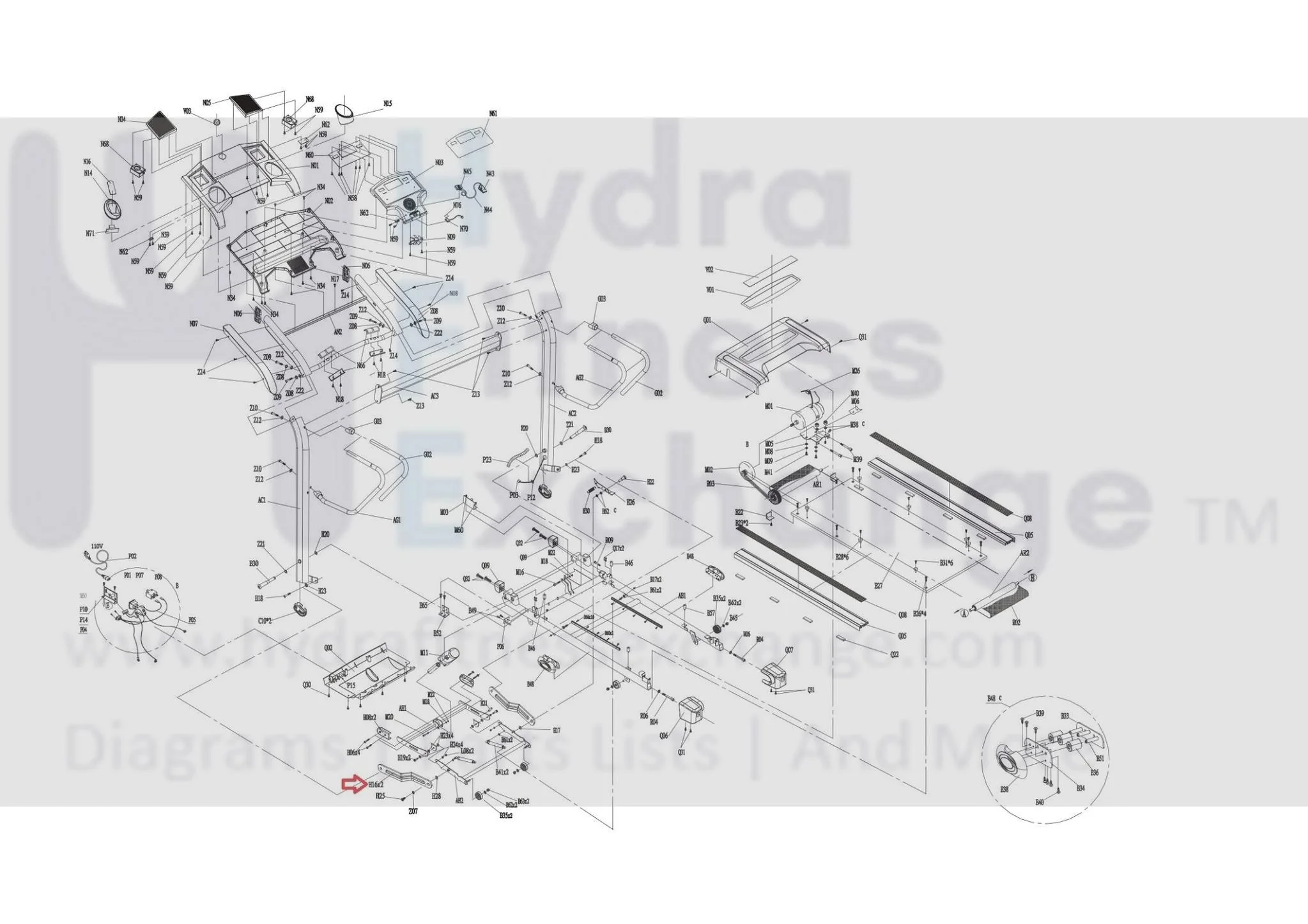 Horizon Fitness TM608 TM608B Treadmill Console Mast Connecting Plate 1000092488 - Image 3
