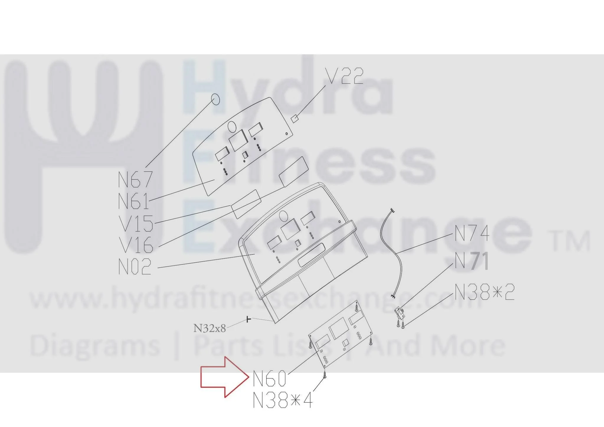 Horizon Fitness TM621 Treadmill Upper Control Board 1000101741 - Image 3