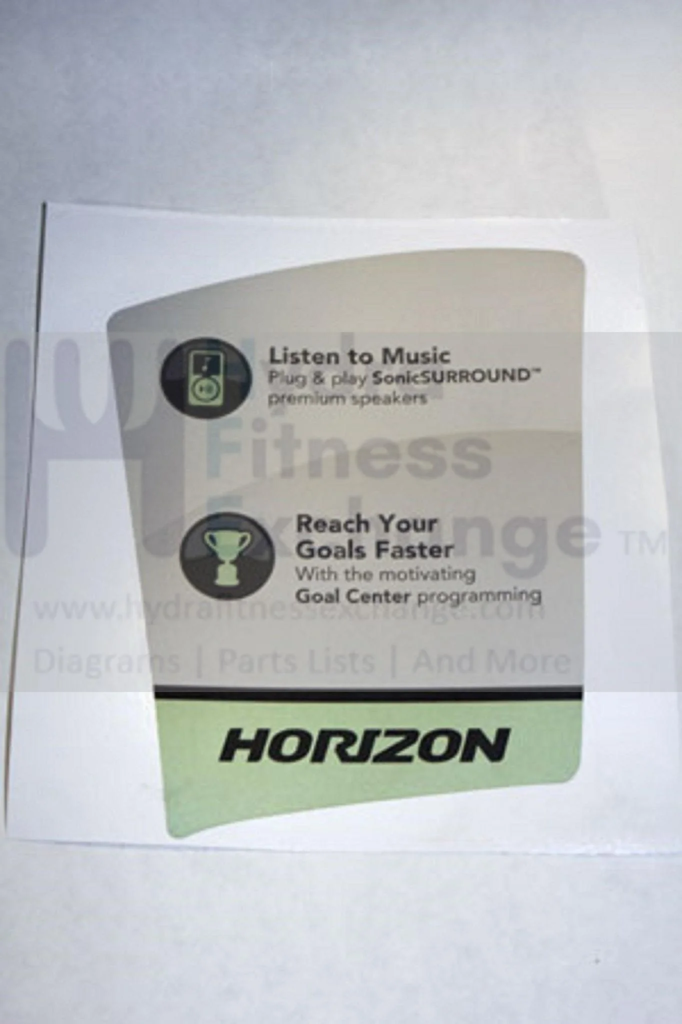 Horizon Fitness TM627 Treadmill Left Console Sticker 1000104066 - Image 2