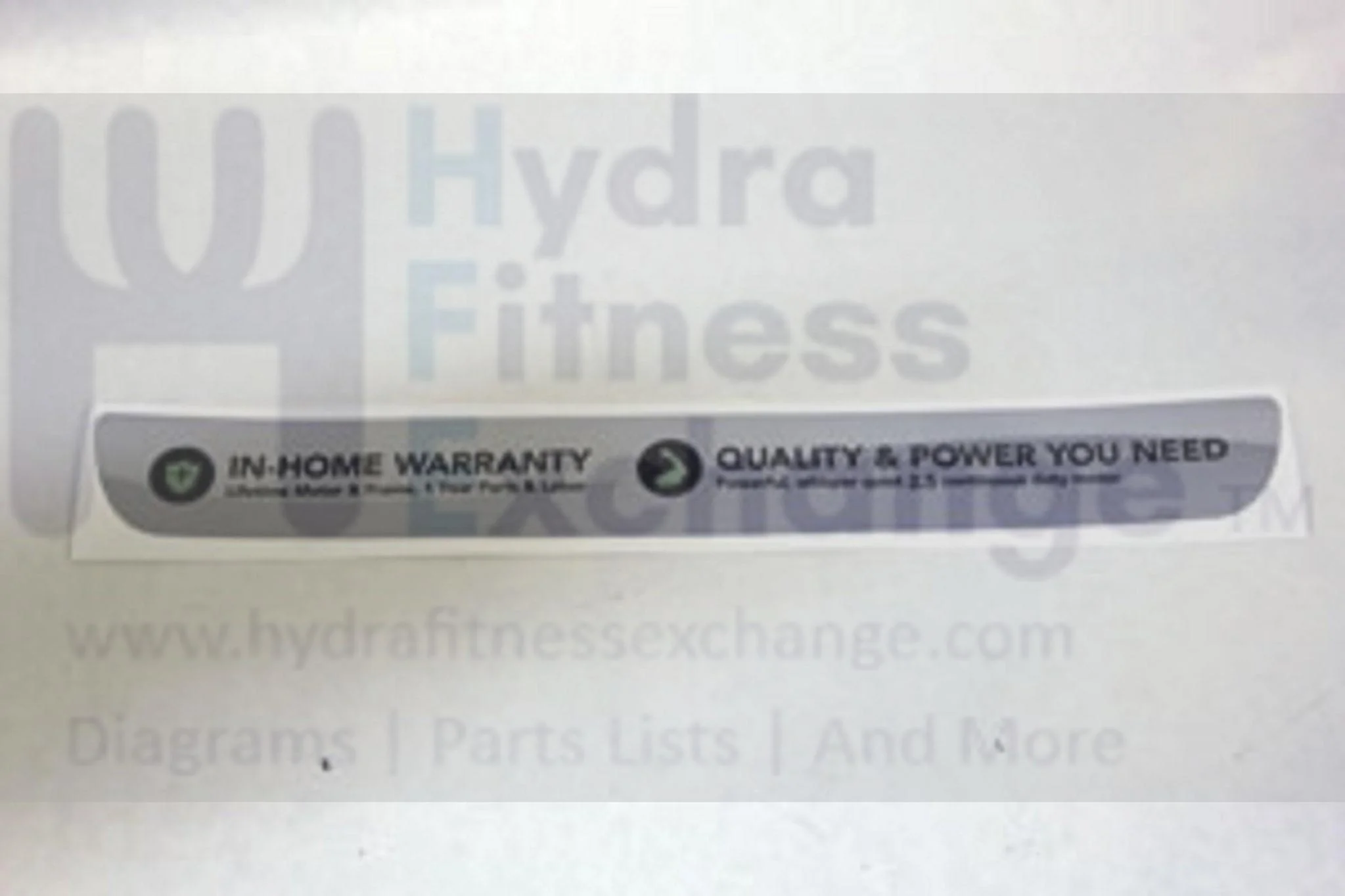Horizon Fitness TM627 Treadmill Motor Cover Sticker 1000108085 - Image 2