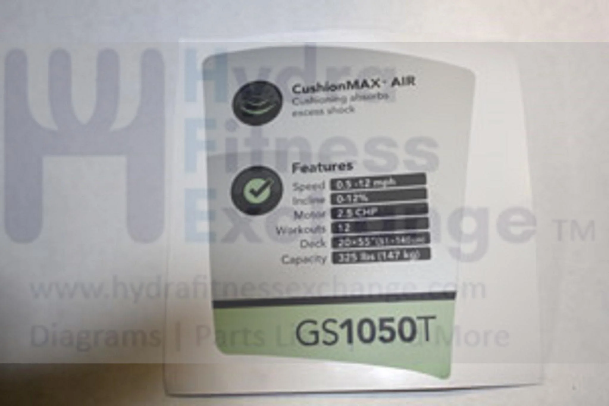 Horizon Fitness TM627 Treadmill Right Console Sticker 1000104067 - Image 2