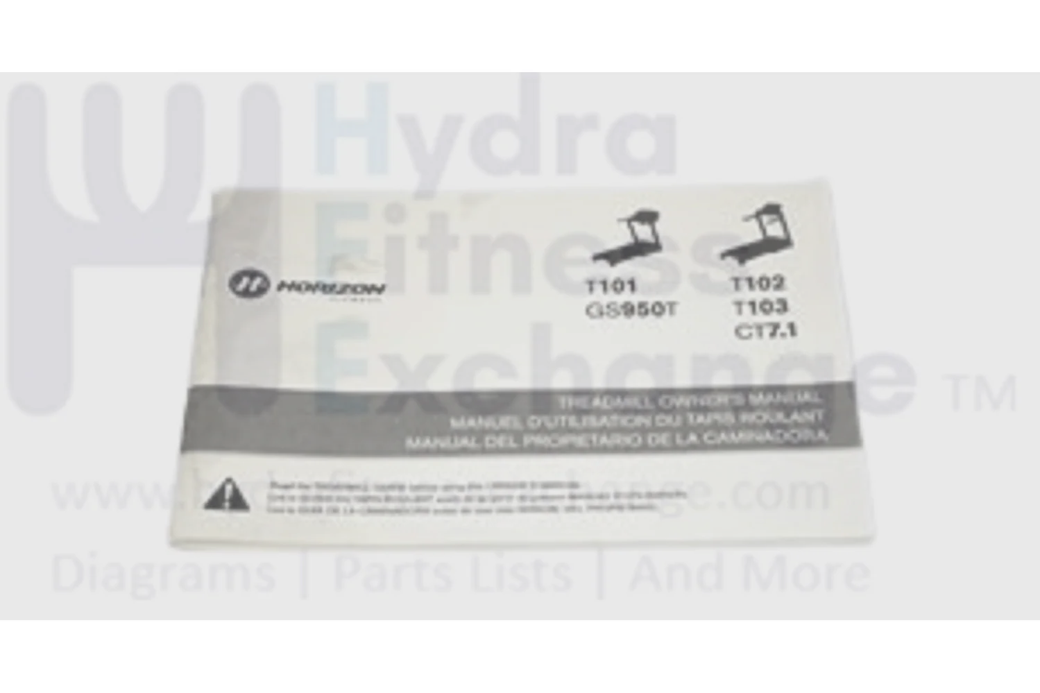 Horizon Fitness TM633 Treadmill Owner's User's Manual English & French 1000104260