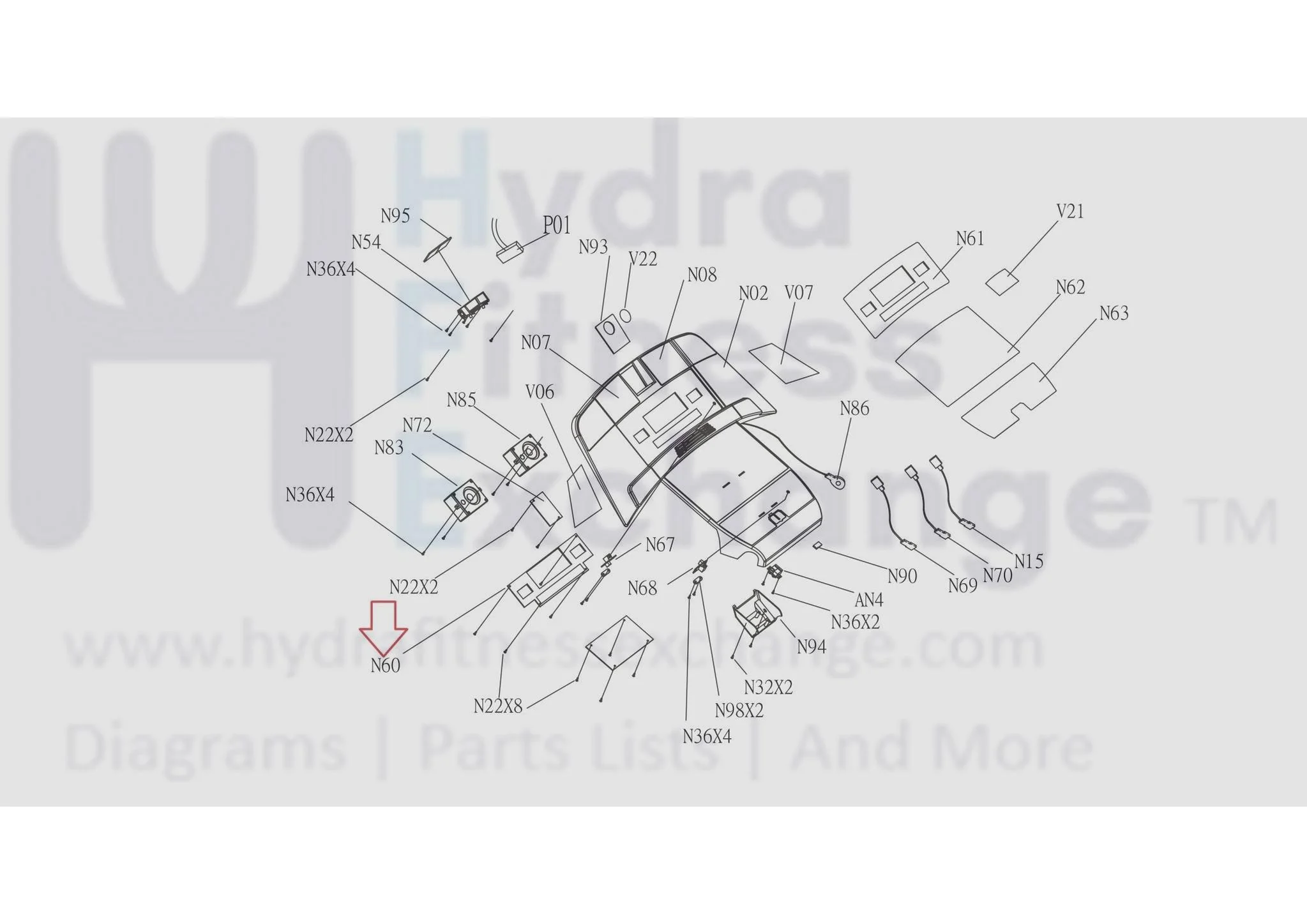 Horizon Fitness TM633 Treadmill Upper Control Board 1000113894 - Image 3