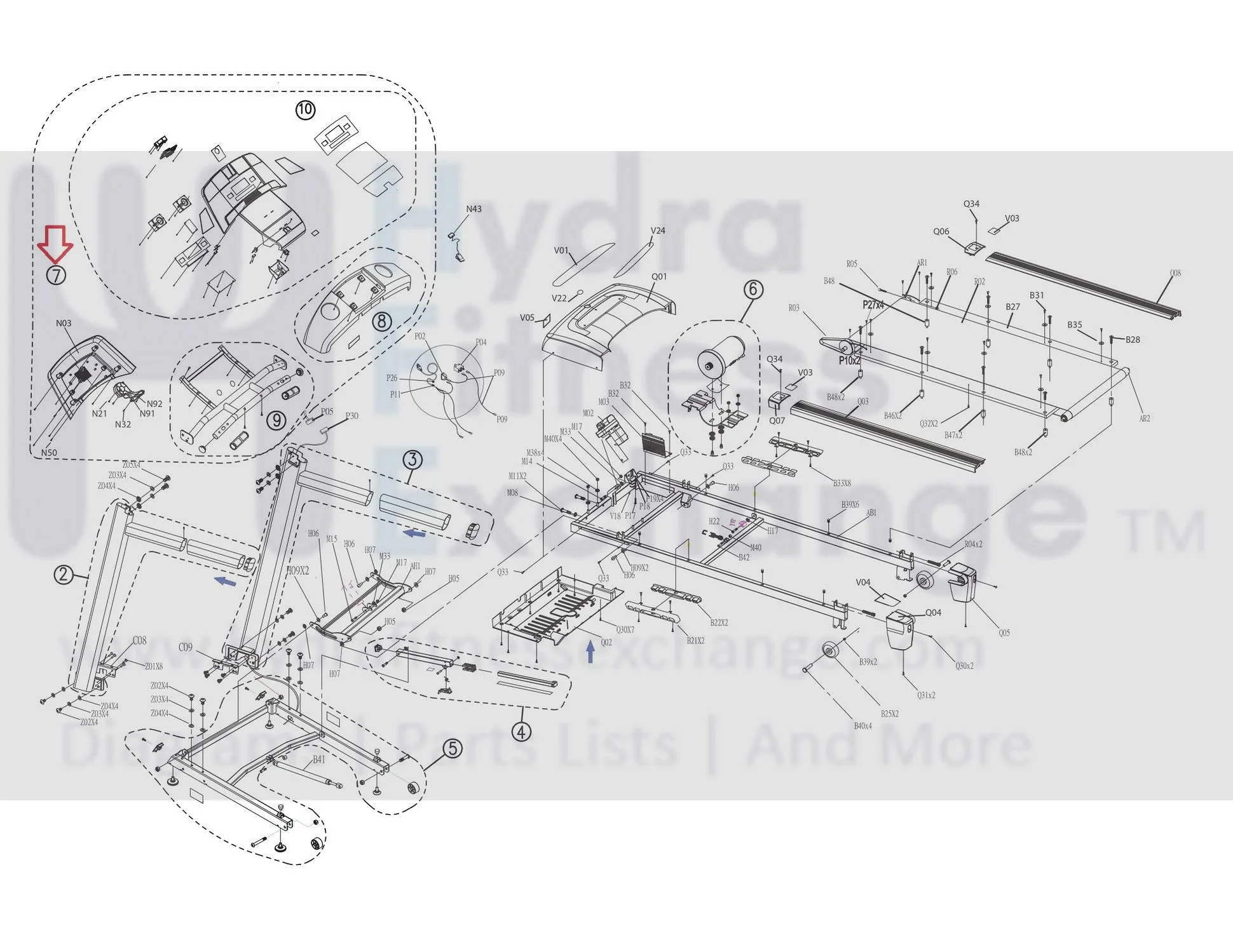 Horizon Fitness TM643 Treadmill Display Console Set Semi Assembly 1000114414 - Image 3