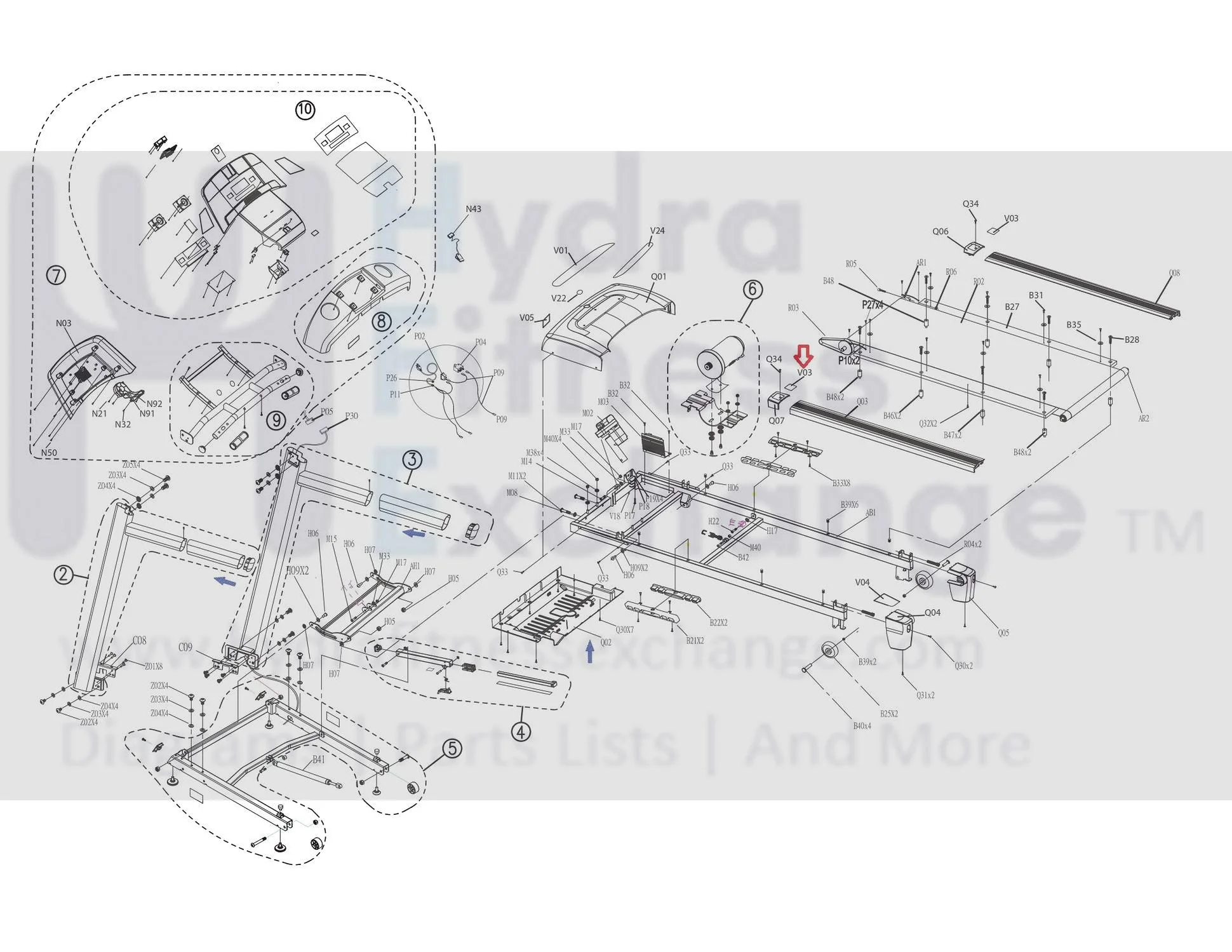 Horizon Fitness TM643 Treadmill Side Rail Cover Sticker 1000203312 - Image 2