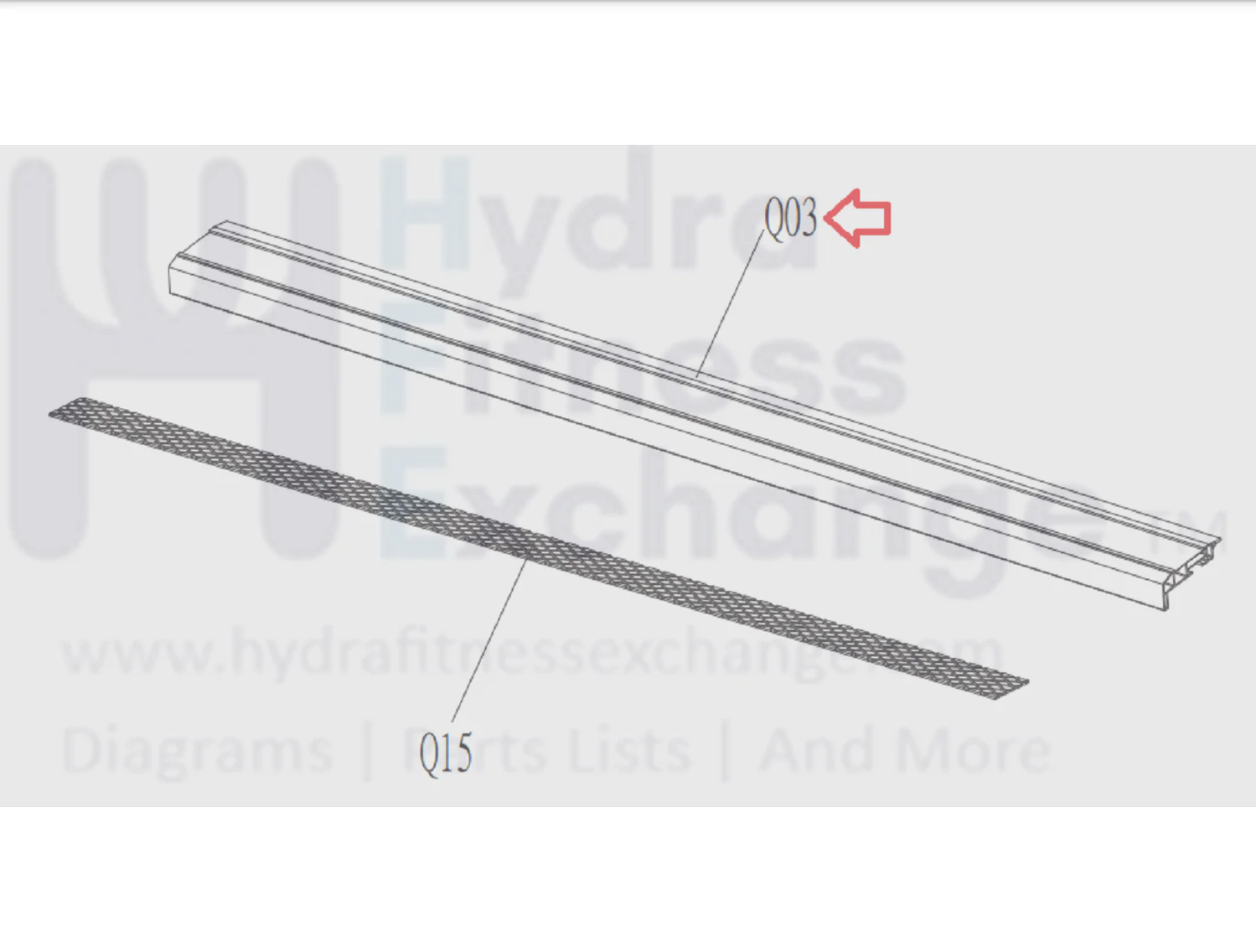 Horizon Fitness TM644 Treadmill Left Side Rail - Image 2