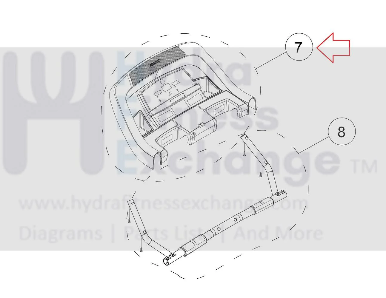 Horizon Fitness TM660 Treadmill Display Console Assembly - Image 2