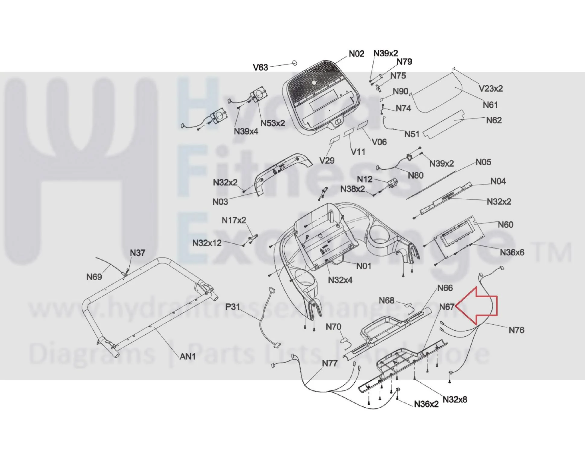 Horizon Fitness TM687 Adventure 5-02 Treadmill Sensor Set End Cap 1000329428 - Image 3