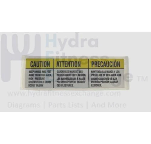 Horizon Fitness TM687 Adventure 5-02 Treadmill Warning Label 1000300792