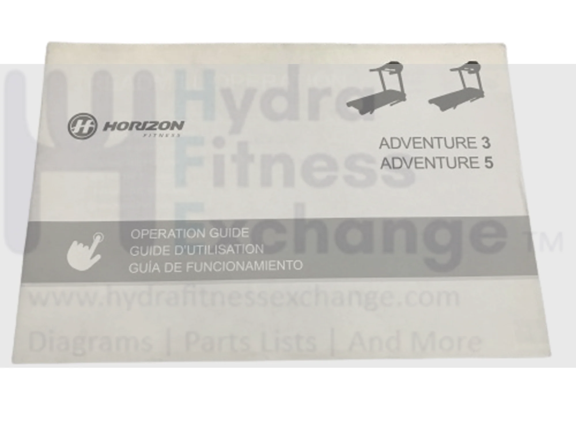 Horizon Fitness Tm688 Adventure 3-02 Treadmill Owner Manual Assembly 1000329455