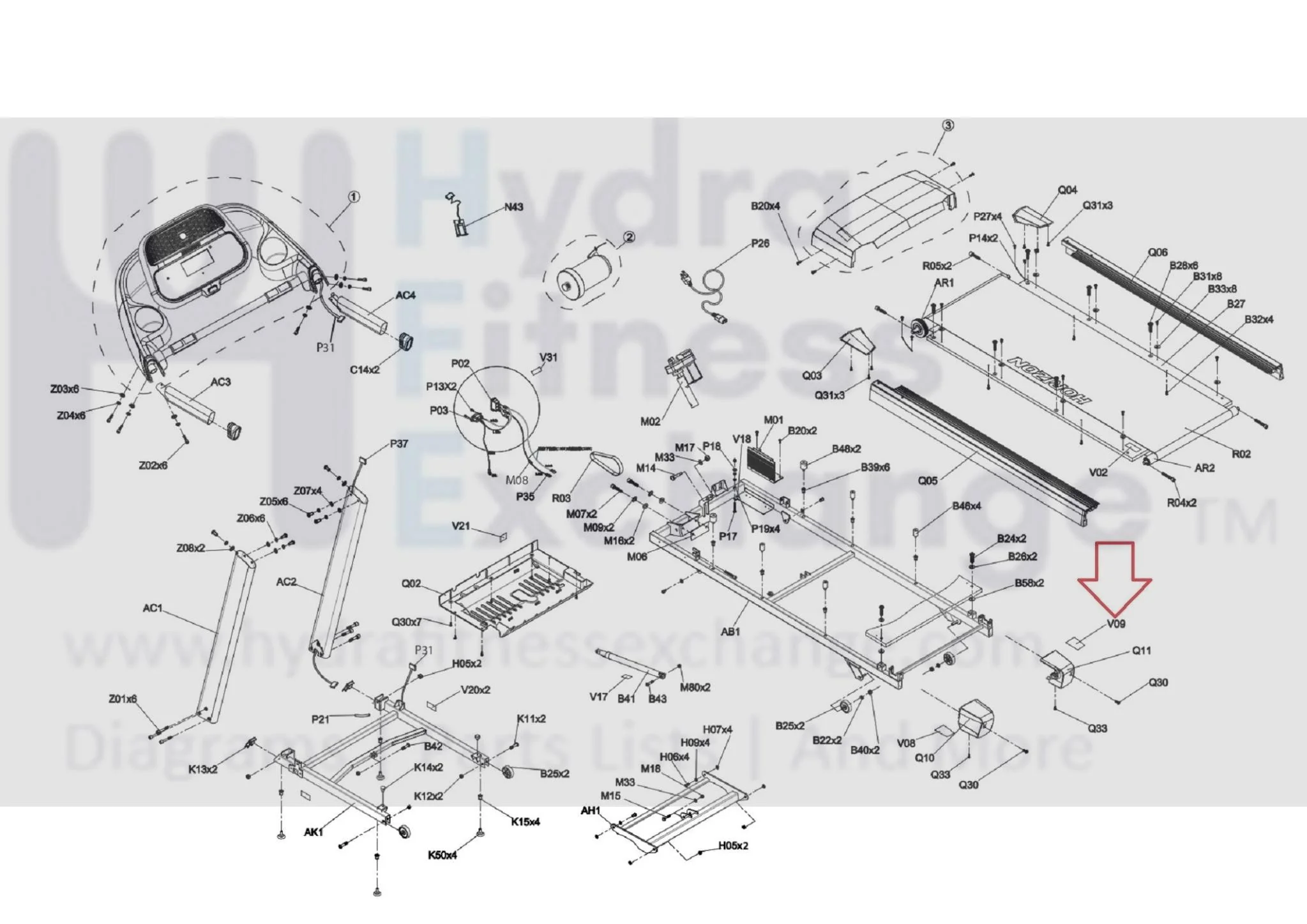 Horizon Fitness Tm688 Adventure 3-02 Treadmill Right Frame Sticker Cap 1000331676 - Image 2