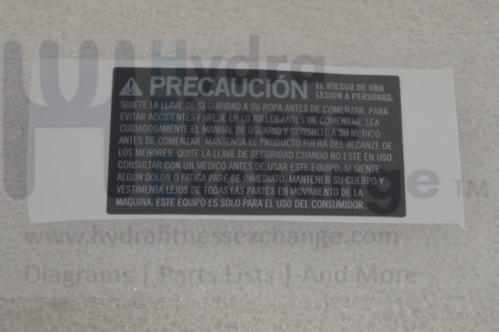 Horizon Fitness Tm688 Adventure 3-02 Treadmill Warning Label White Word Or black 1000217184 - Image 3