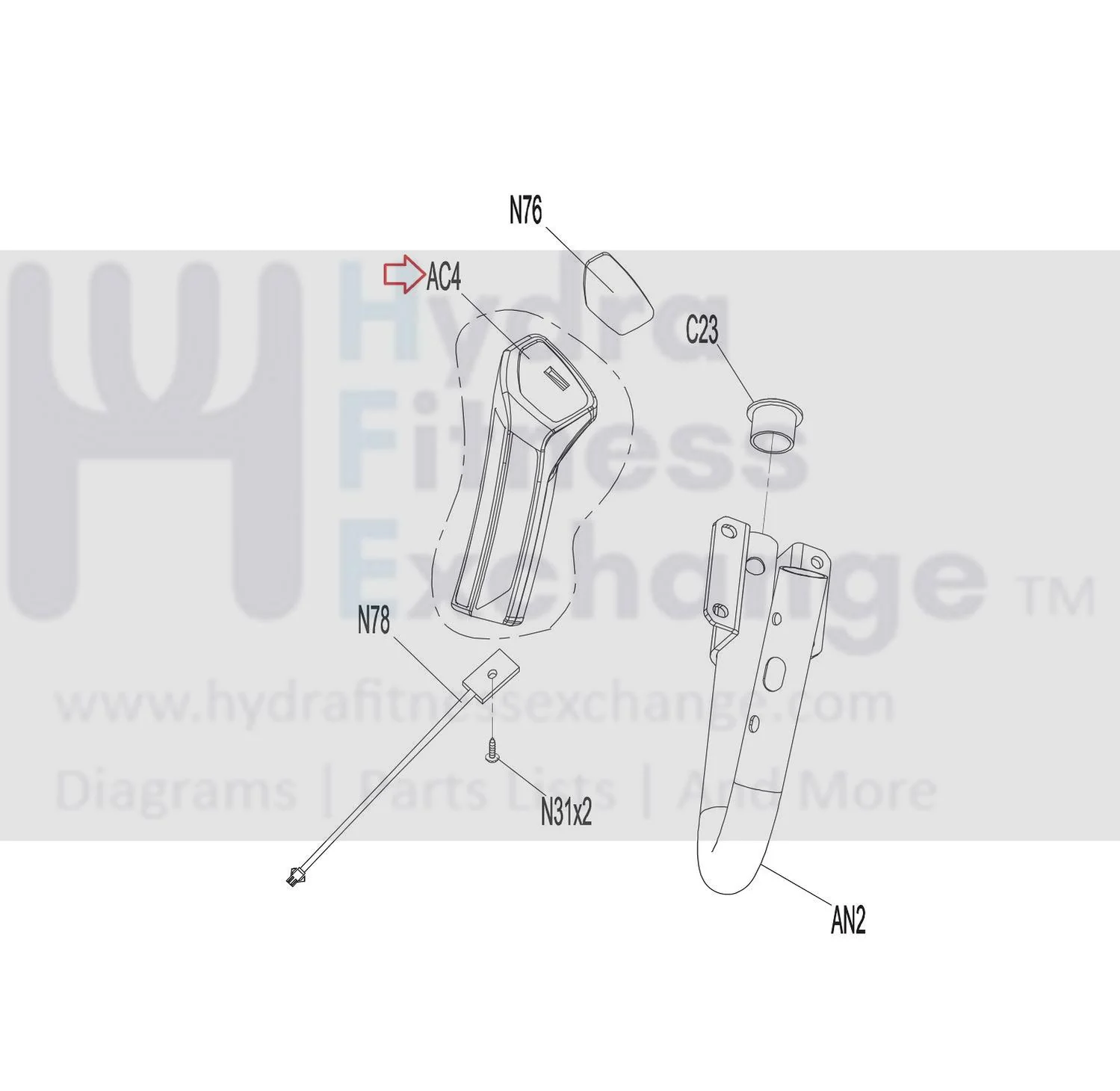 Horizon Fitness TM704 TM1002 TM746 TM499 Treadmill Left Heart Rate Hand Sensor Pulse Grip Set 1000361017 - Image 2