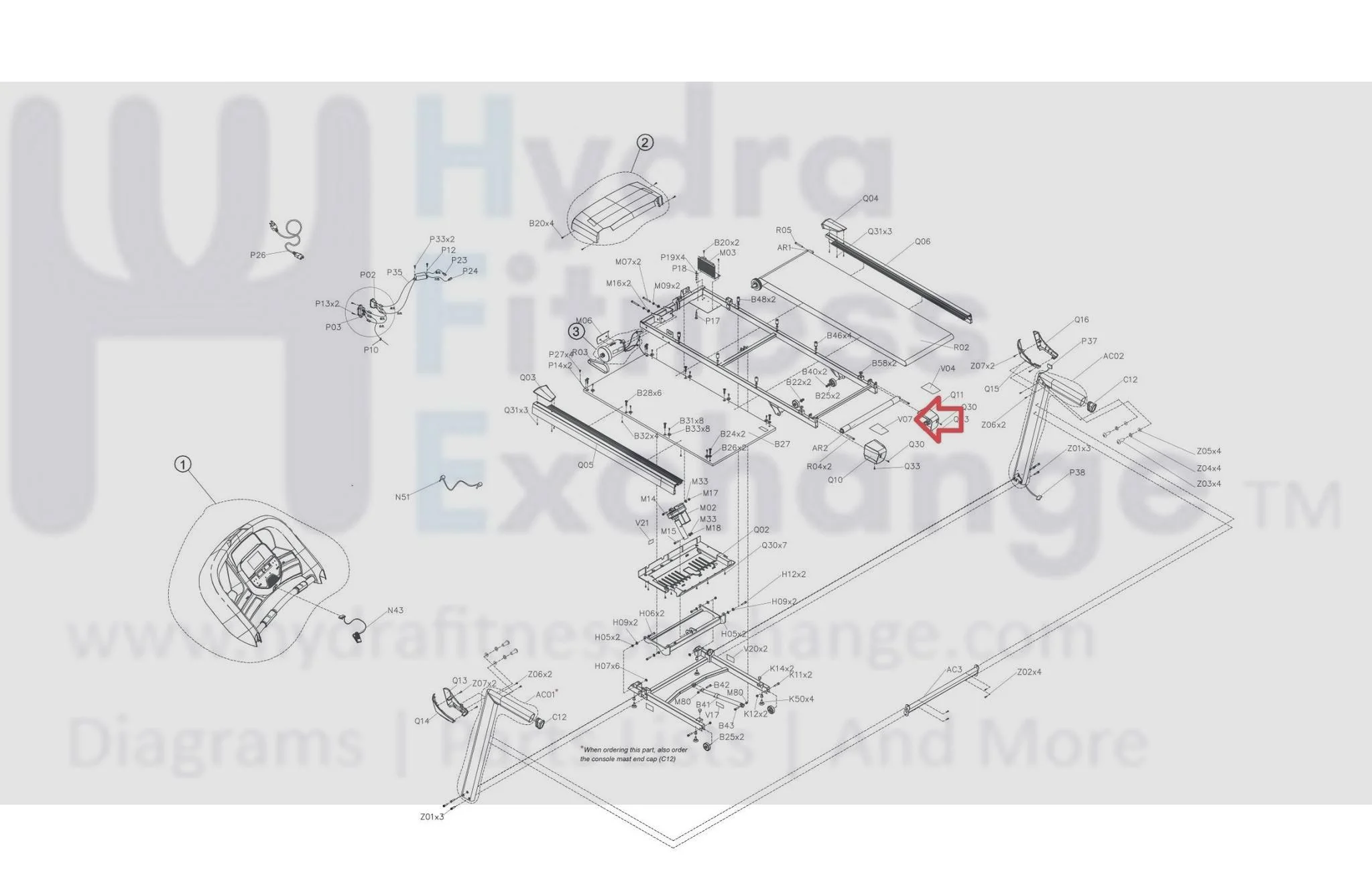 Horizon Fitness TM726 T202-4 TM492 Treadmill Left Pop Endcap Sticker 1000426286 - Image 3