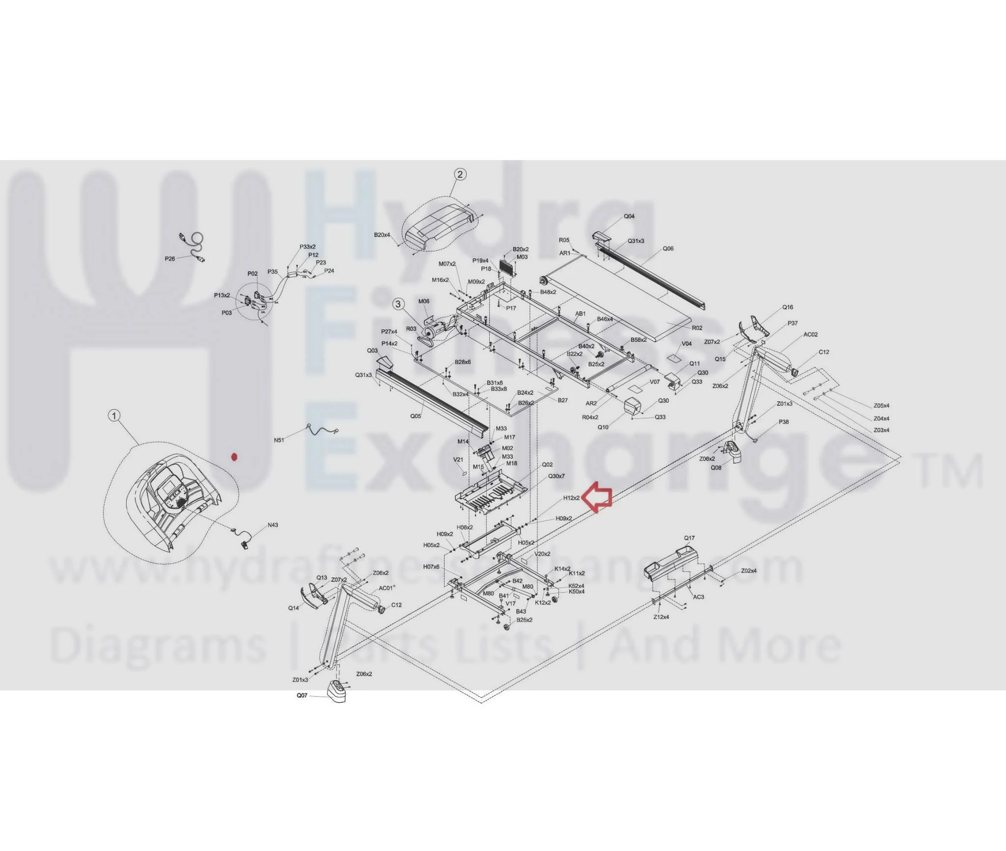 Horizon Fitness Treadmill Button Head Special Screw M8 - 1.25P x 11L-D 1000447760 - Image 3