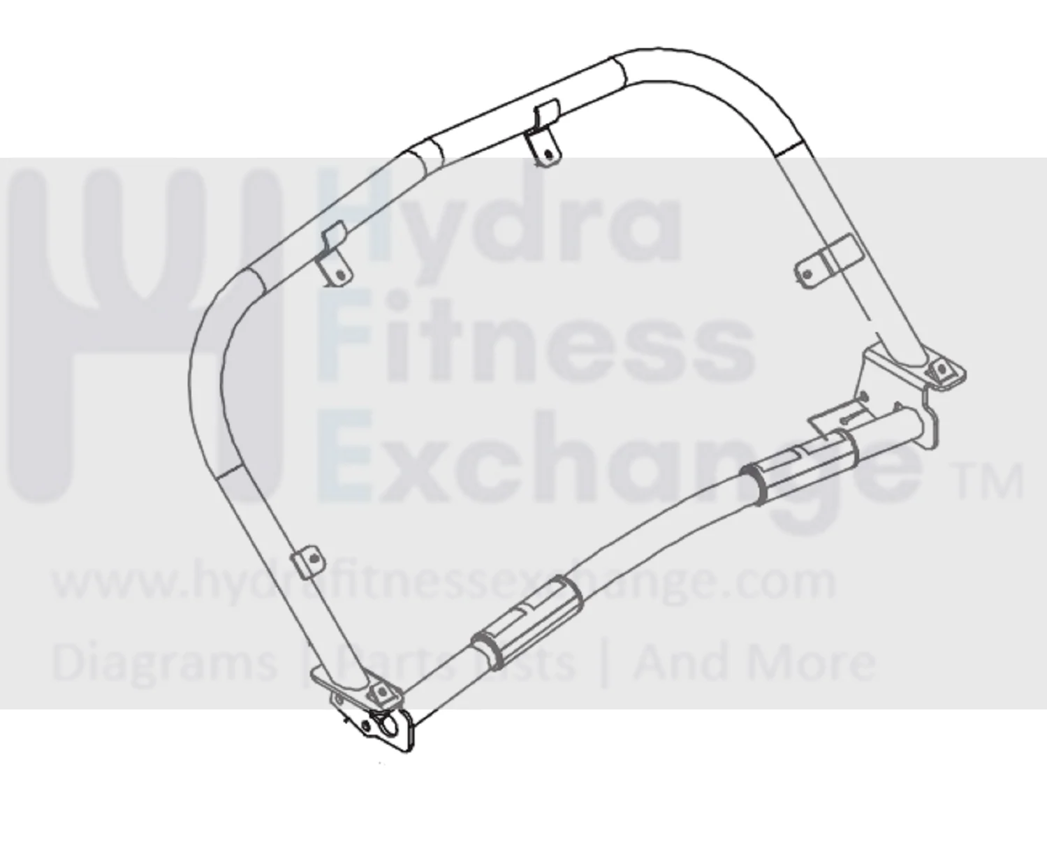 Horizon Fitness Treadmill Console Base Set Semi Assembly 1000418975