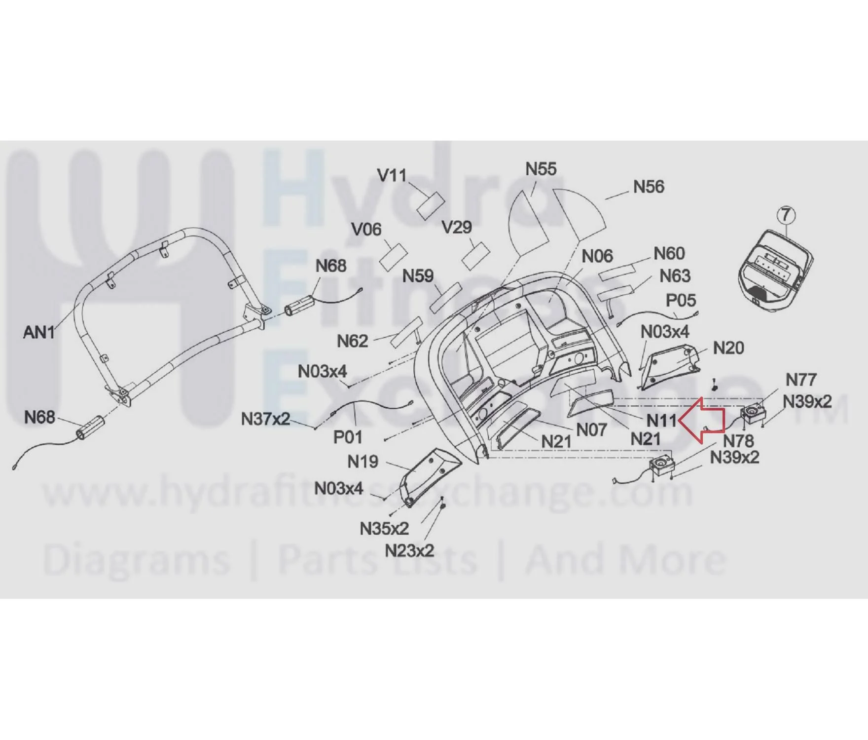 Horizon Fitness TM734 TM761 TM726 Treadmill Right Speaker Cover 1000402579 - Image 3