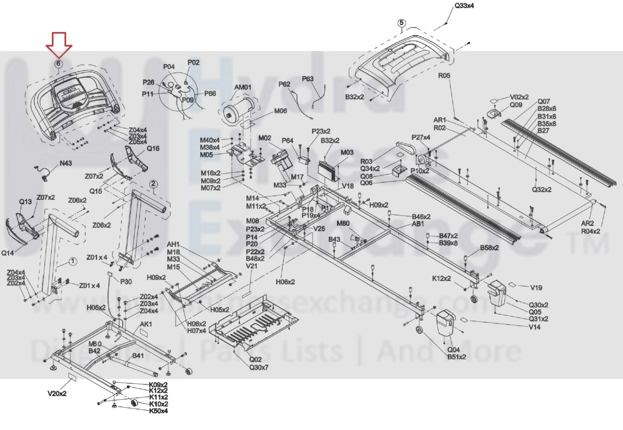 Horizon Fitness TM734 TM486 Treadmill Display Console Assembly 1000459368 - Image 3