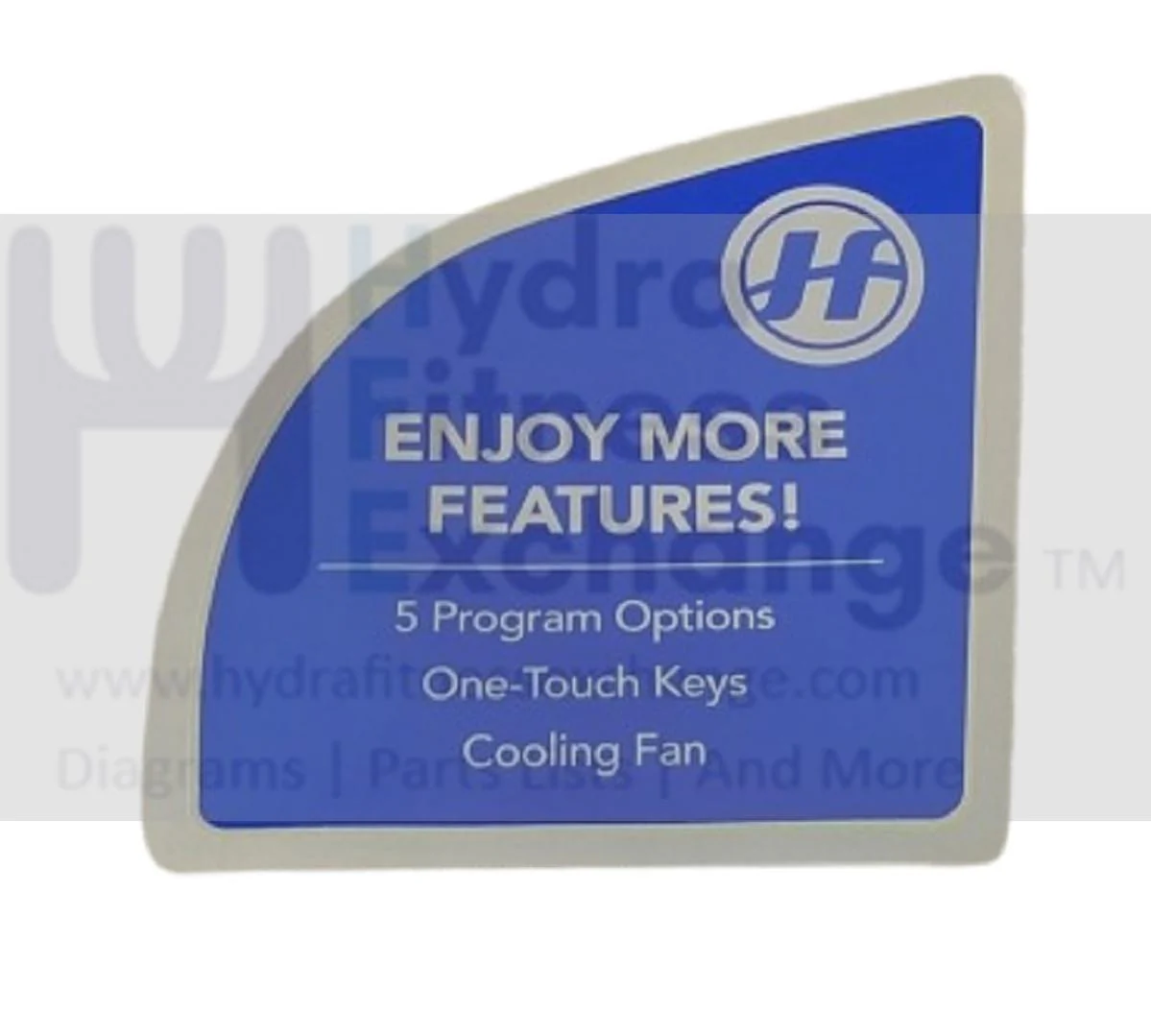 Horizon Fitness Treadmill Left Reading Rack Pop Sticker 1000413749