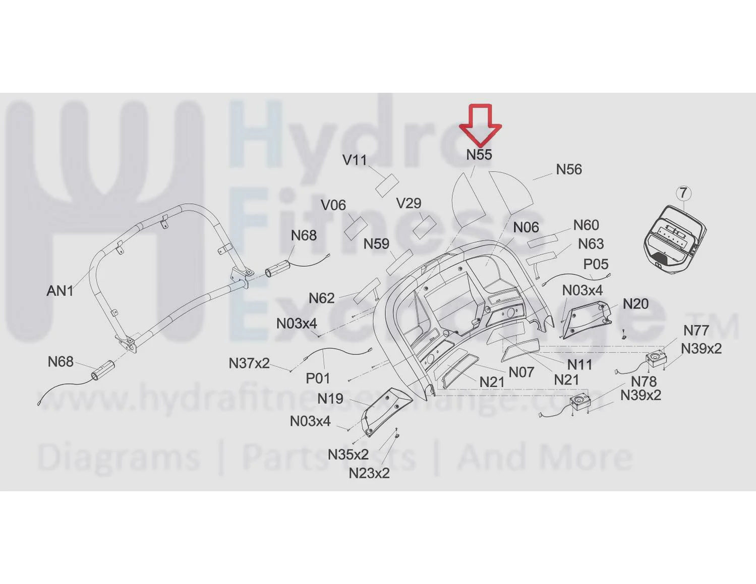 Horizon Fitness Treadmill Left Reading Rack Pop Sticker 1000413749 - Image 3