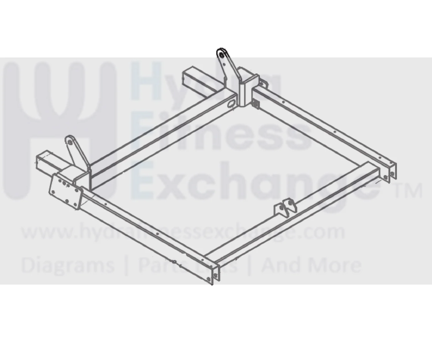 Horizon Fitness TM746 TM499 TM758 TM1000 TM746B TM499B TM758B TM1000B Treadmill Base Frame Set 1000430000
