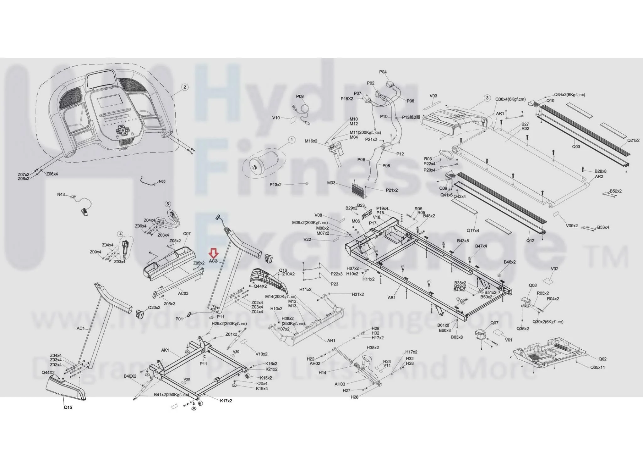 Horizon Fitness TM758 TM1000 TM758B TM1000B Treadmill Right Console Mast Screen print Extrawork 1000437861 - Image 2